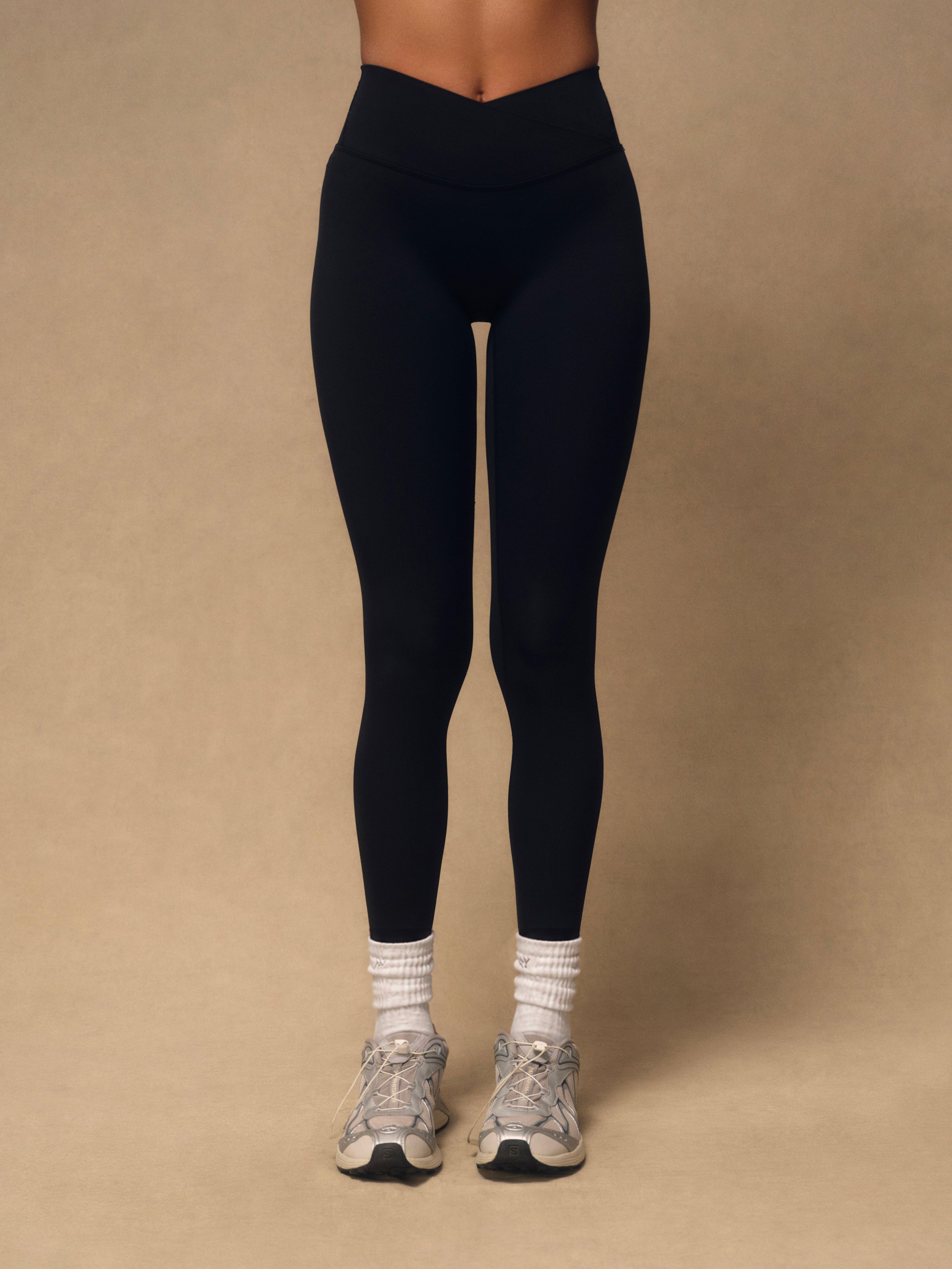 Alternative view of Aeraline Breathe Wrap Leggings - Onyx