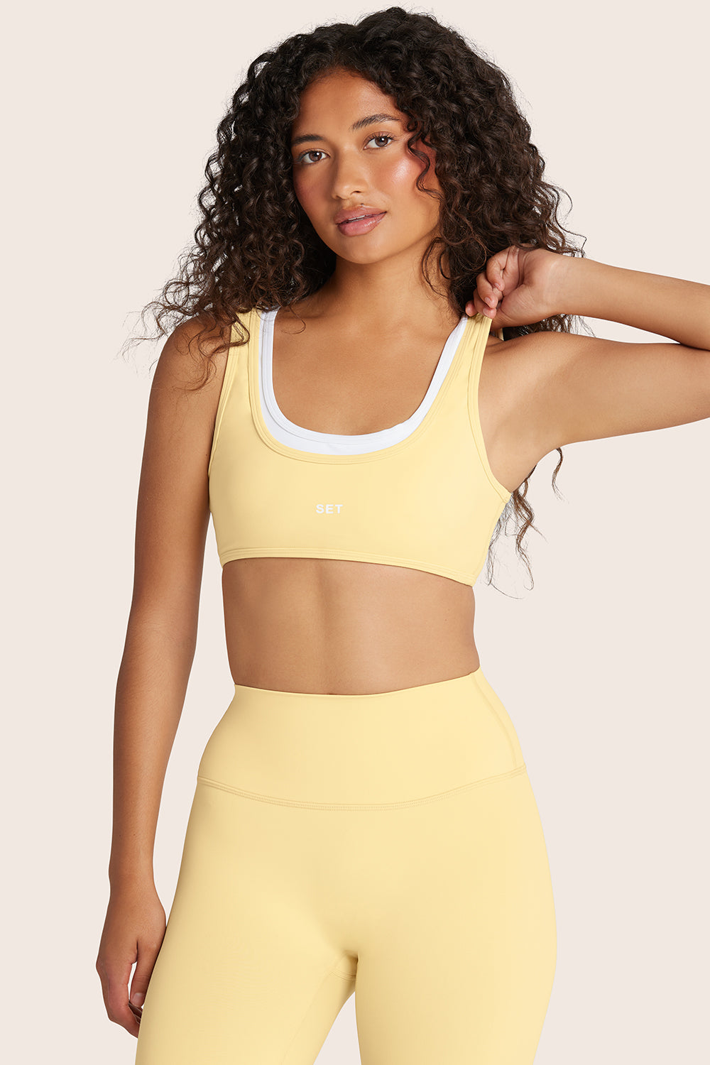 Breathe 1.0 Layer Scoop Bra - Butter - Image 3