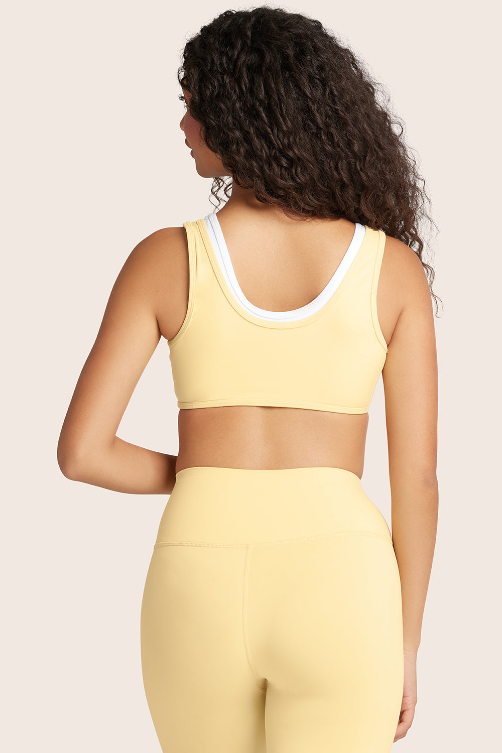 Breathe 1.0 Layer Scoop Bra - Butter - Image 2