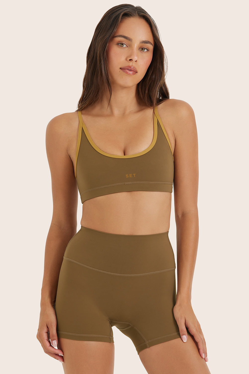 Breathe 1.0 Contrast Move Bra - Otter