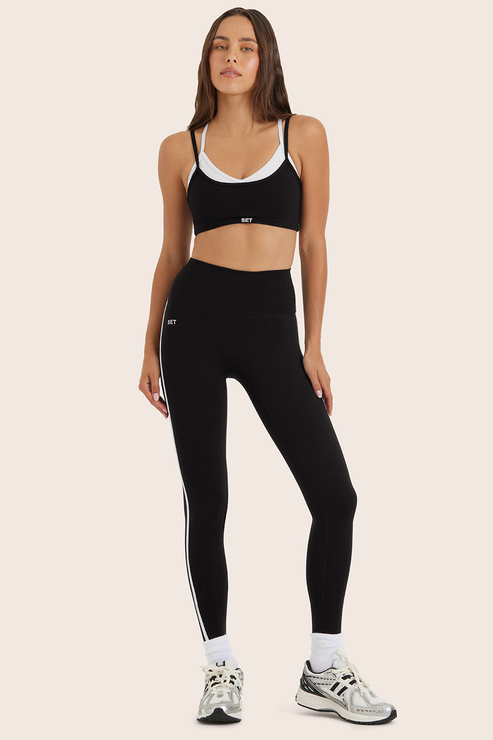 Sportbody (Bloopers) Sporty High-Rise Stripe Leggings - Orca - Image 3