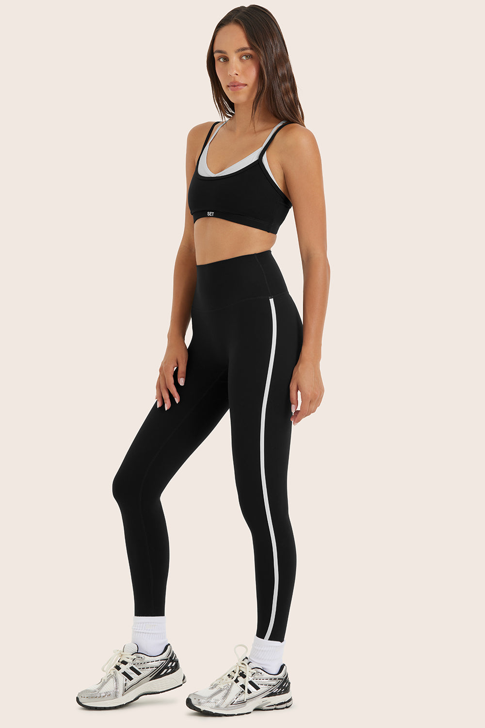 Sportbody (Bloopers) Sporty High-Rise Stripe Leggings - Orca - Image 2