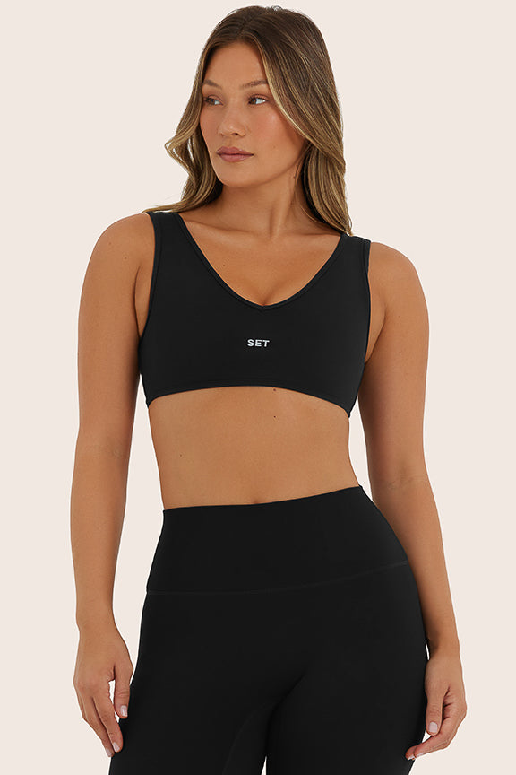 Sportbody Sporty Dip Bra - Onyx