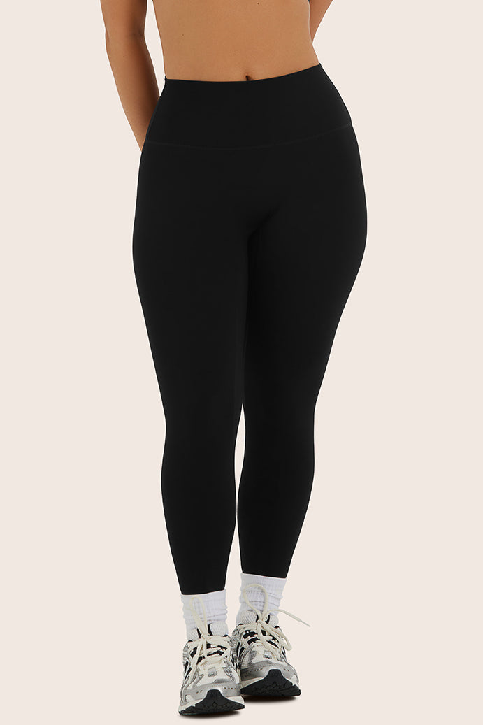 Sportbody Sporty Mid-Rise Leggings - Onyx