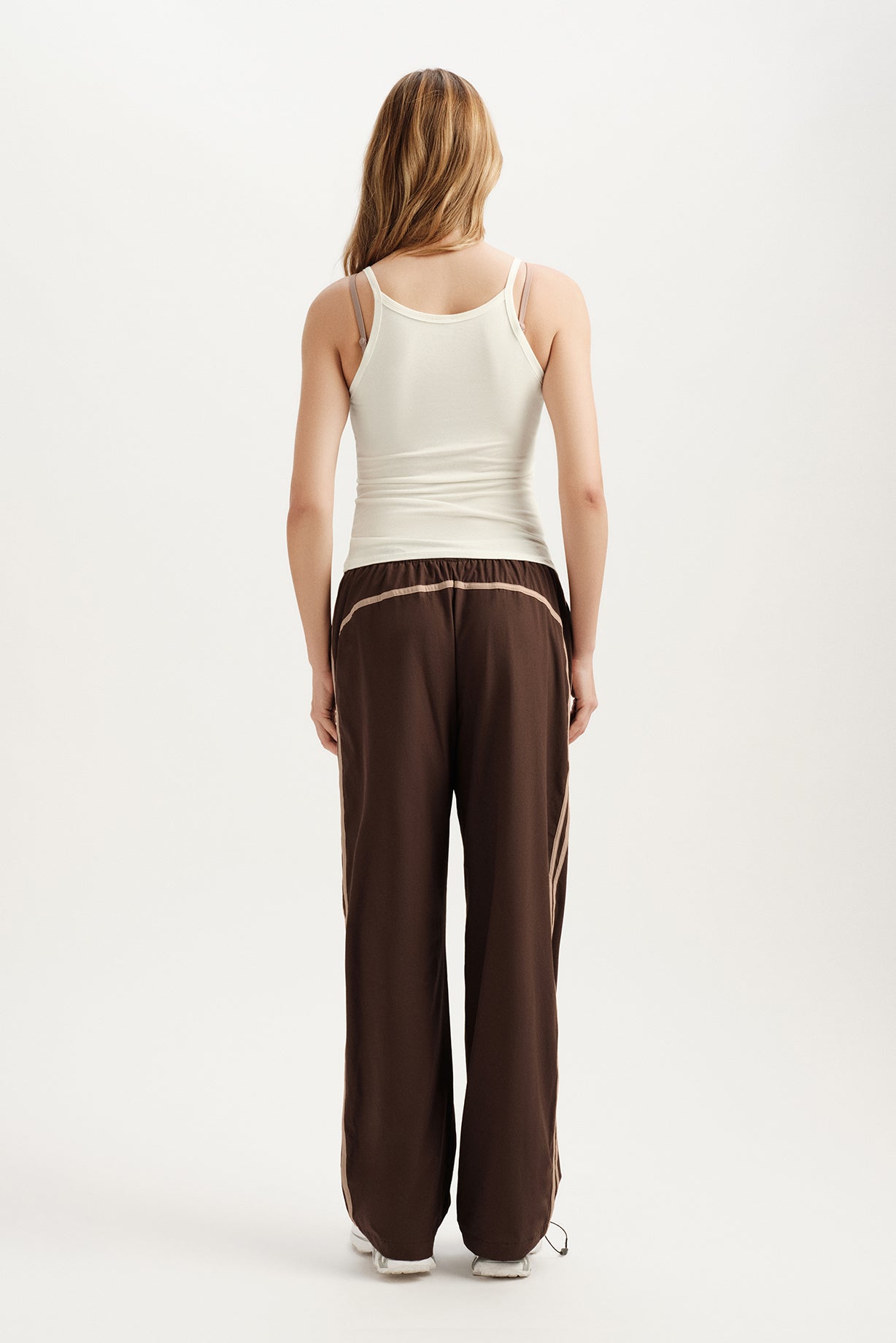 Stretch Cotton Layer Collar Tank - Dust - Image 5
