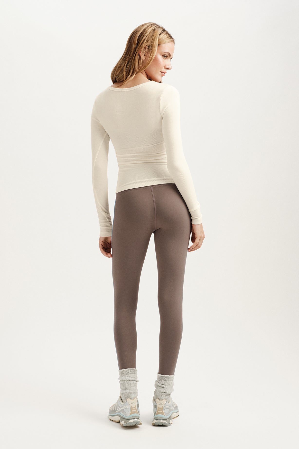 Ribbed Modal Body Henley - Dust - Image 5