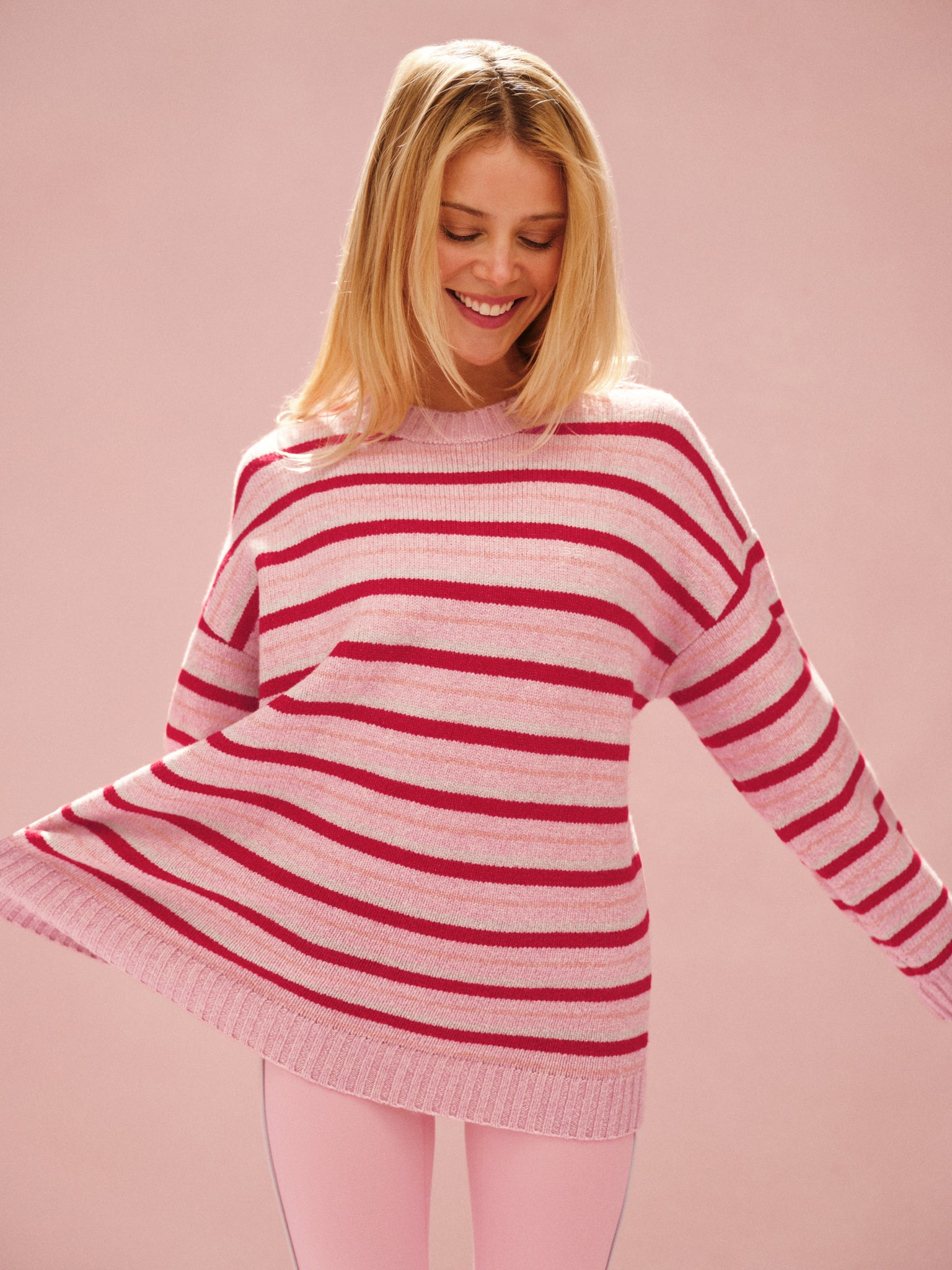 Alternative view of Studio Knit Studio Knit Crewneck - Blush