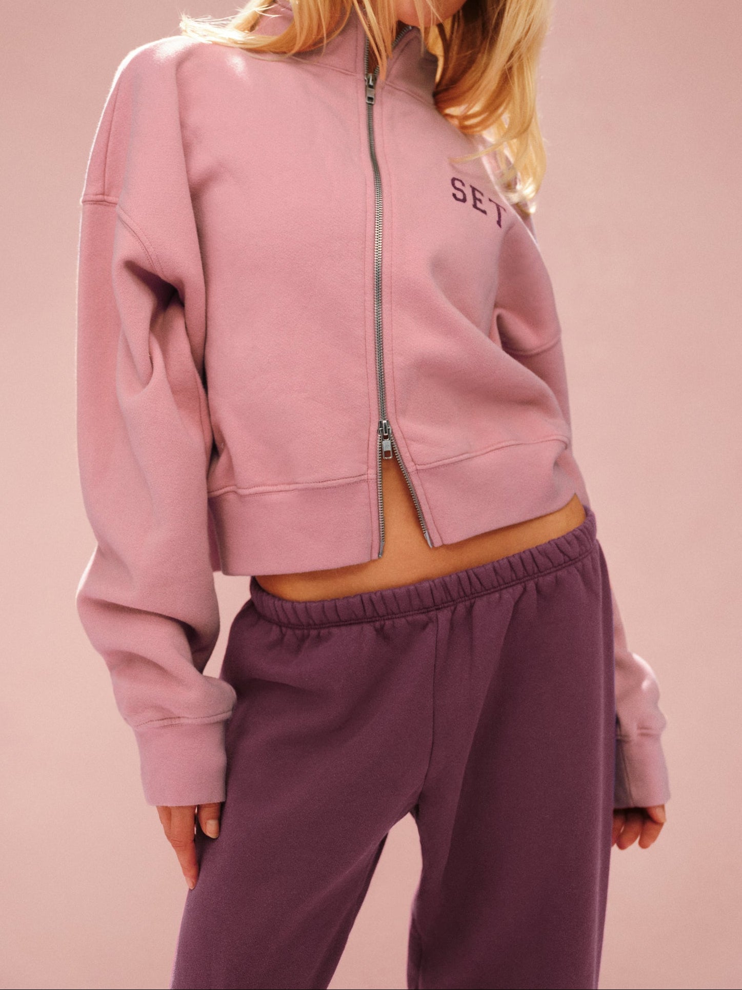 Alternative view of Midweight Sweats Staple Straight Leg Sweatpants - Rosebud