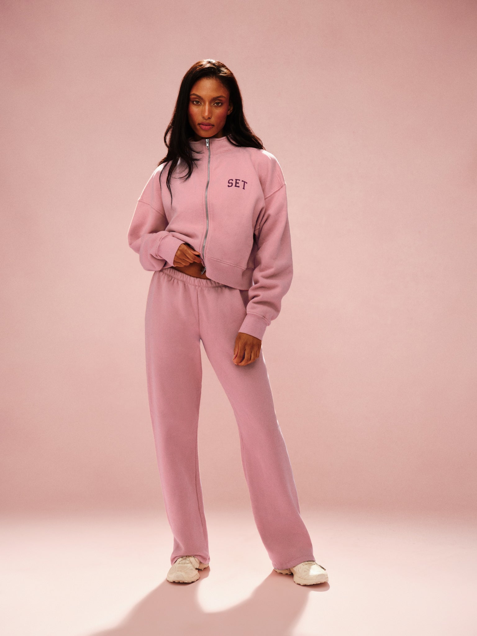 Alternative view of Midweight Sweats Staple Straight Leg Sweatpants - Inverse Rosebud