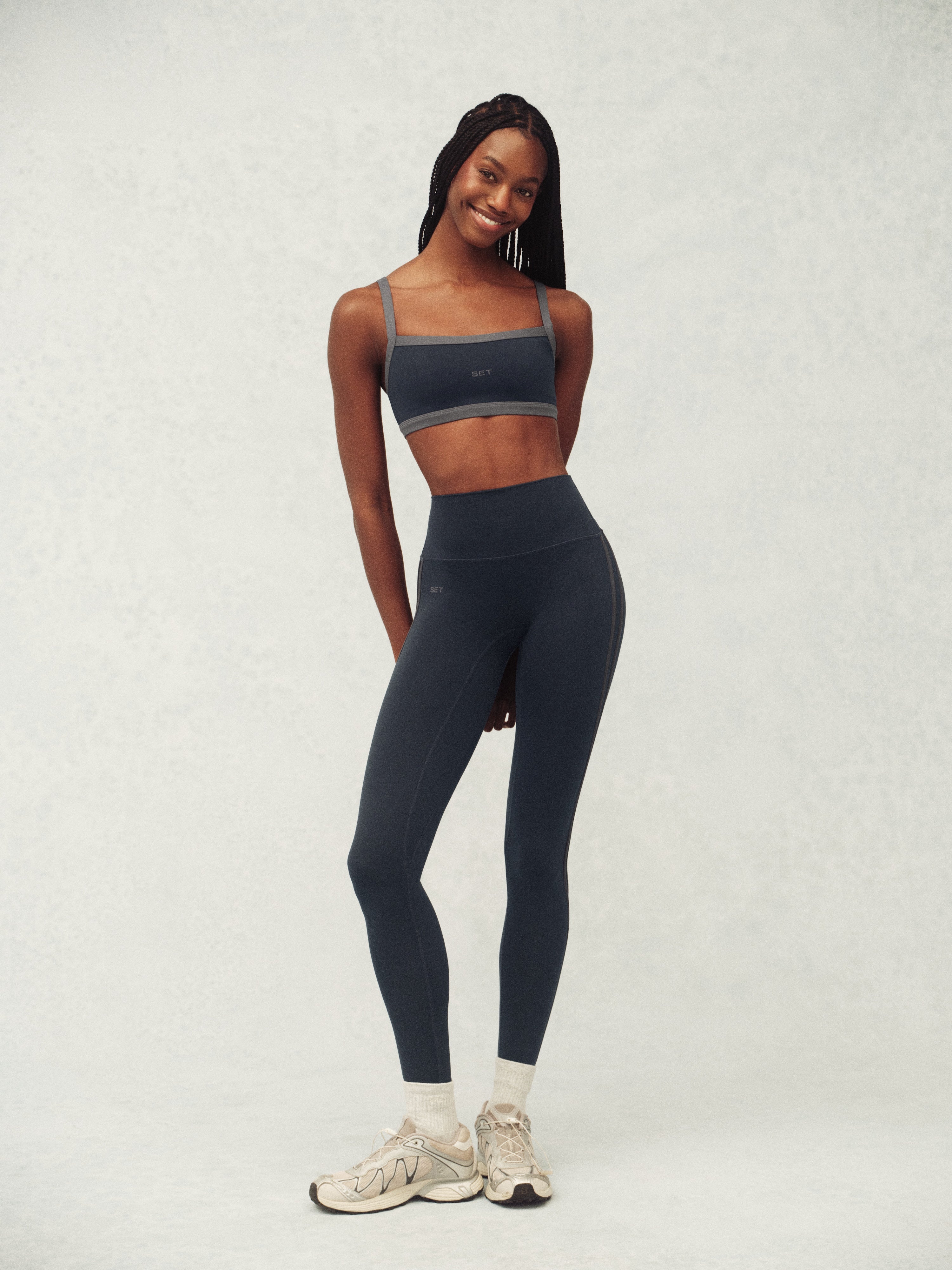 Luxform Lux Duo Stripe Leggings - Indigo