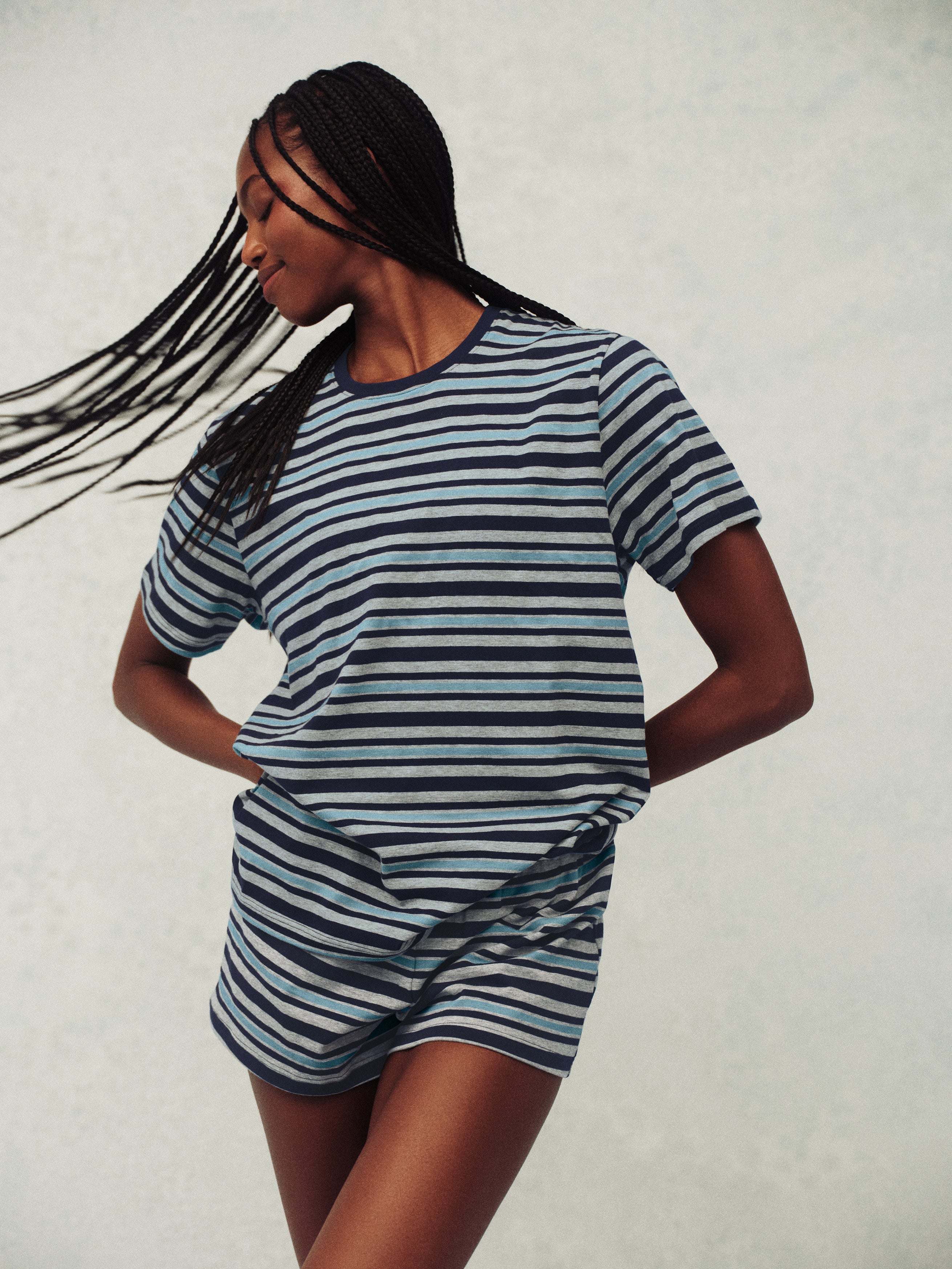 Heavy Cotton Easy Stripe Shorts - Washed