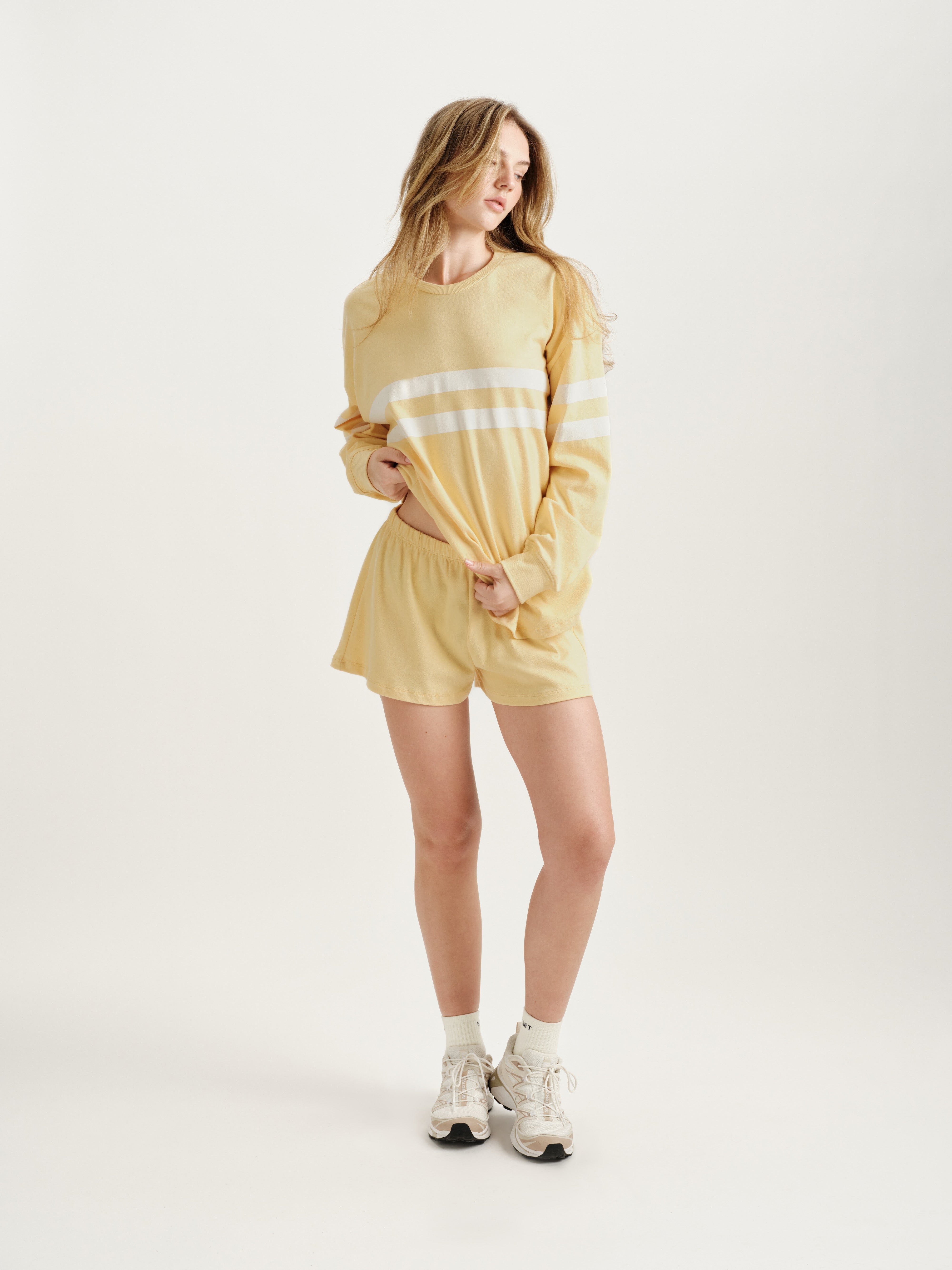 Heavy Cotton Easy Stripe Long Sleeve - Butter - Image 4