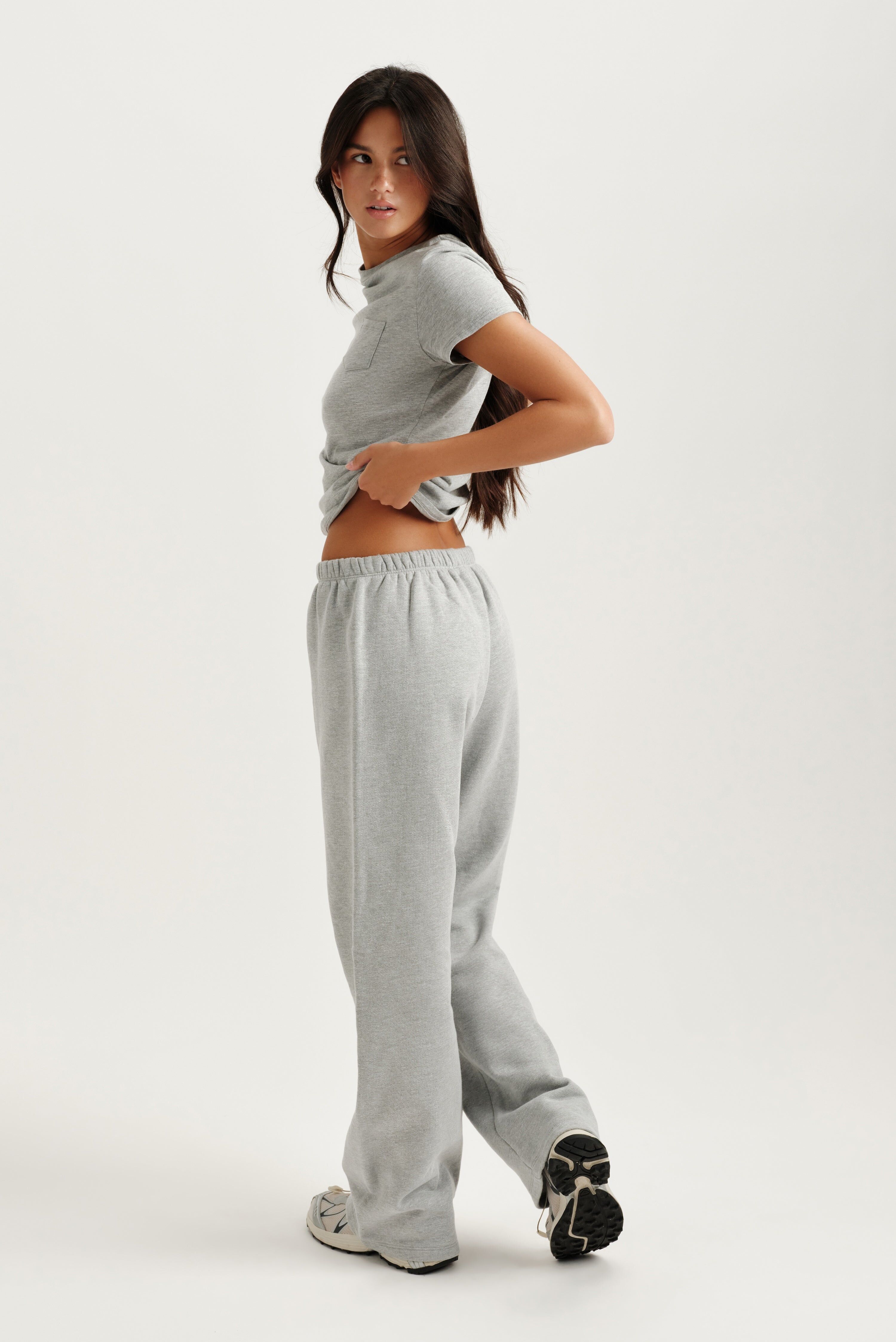 Midweight Sweats Staple Straight Leg Sweatpants - Fog Heather Grey - Image 3