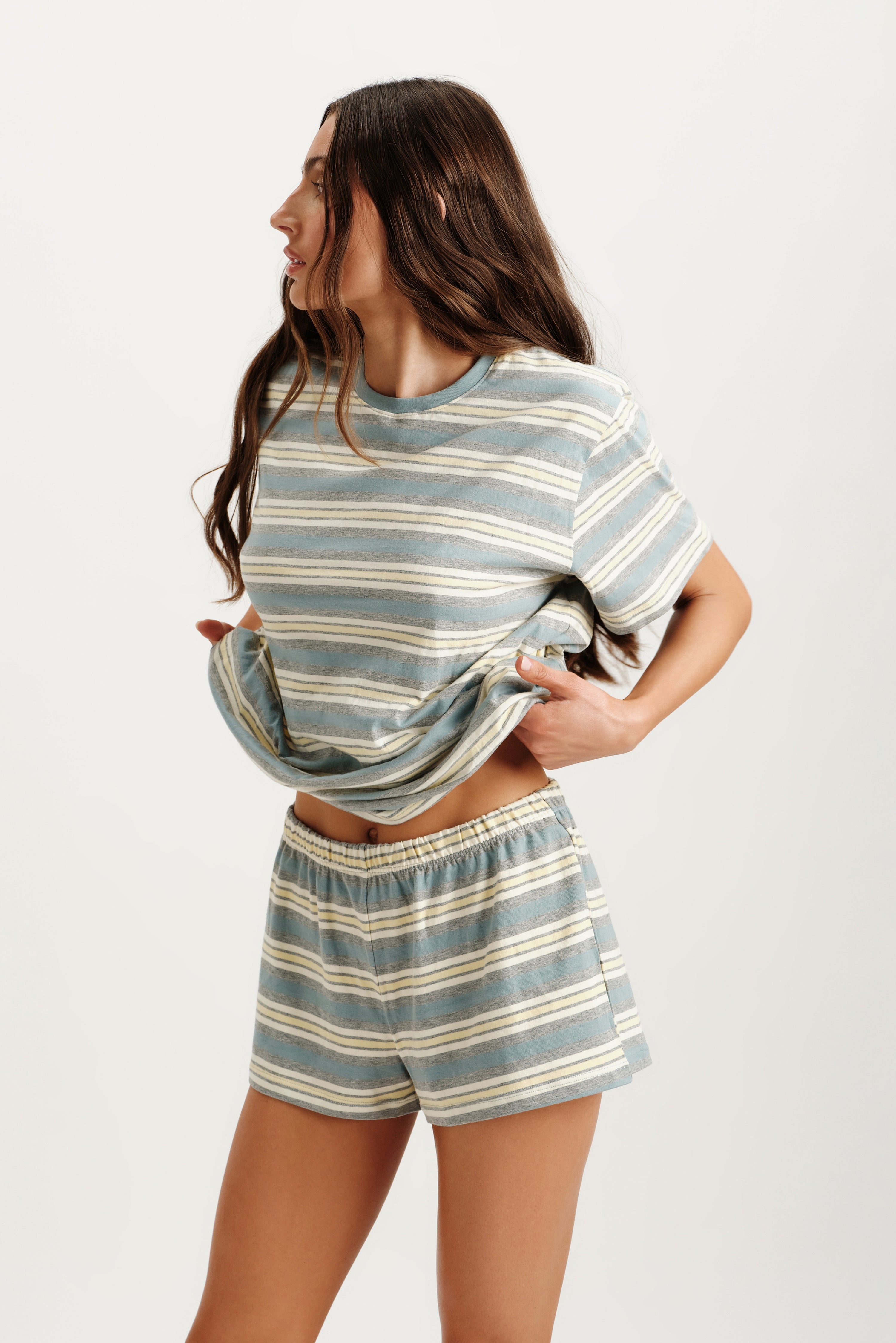 Alternative view of Classic Cotton Daily Stripe Boyfriend Tee - Cassette