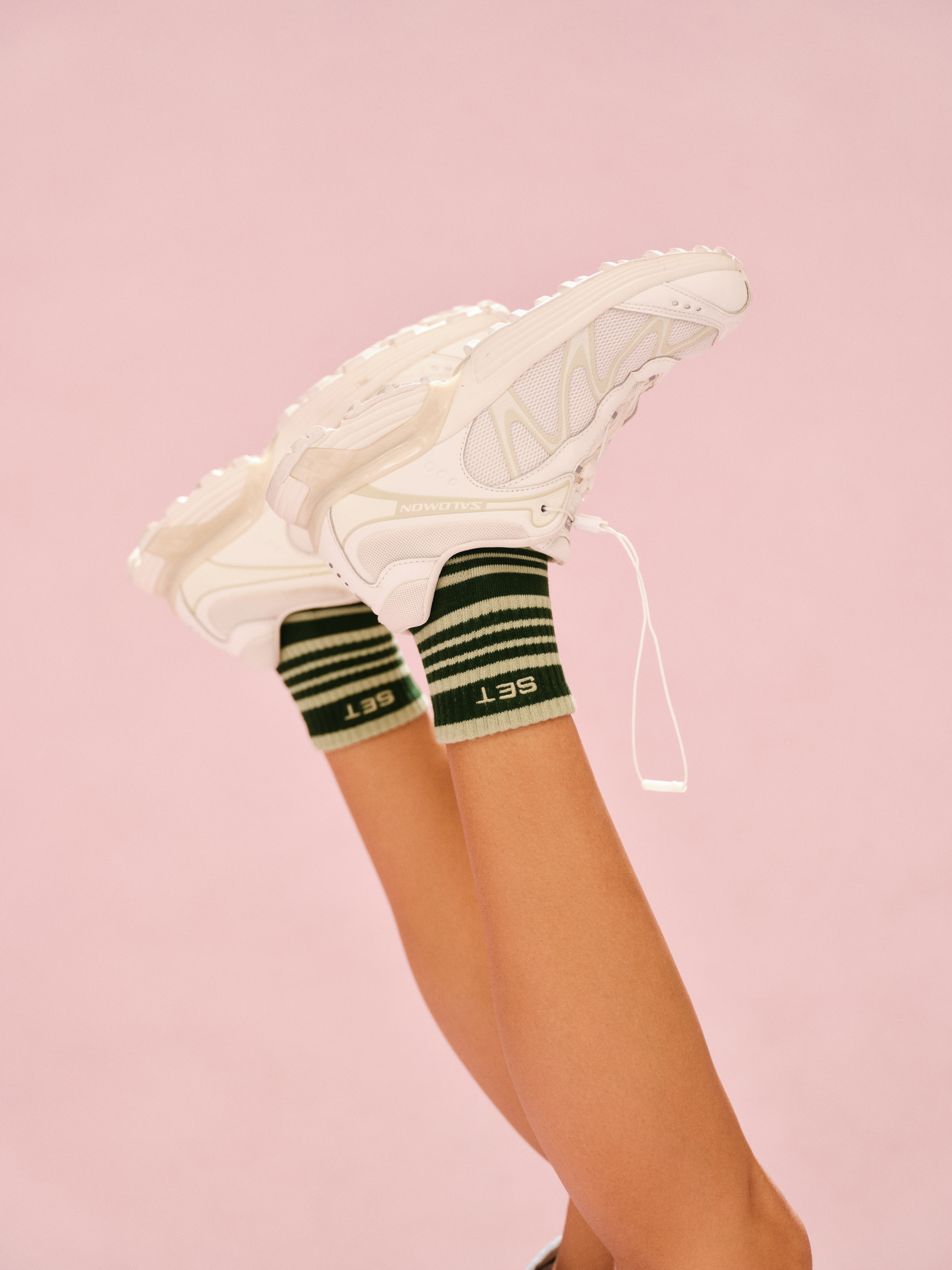 Alternative view of Set Stripe Shorty Socks - Lawn