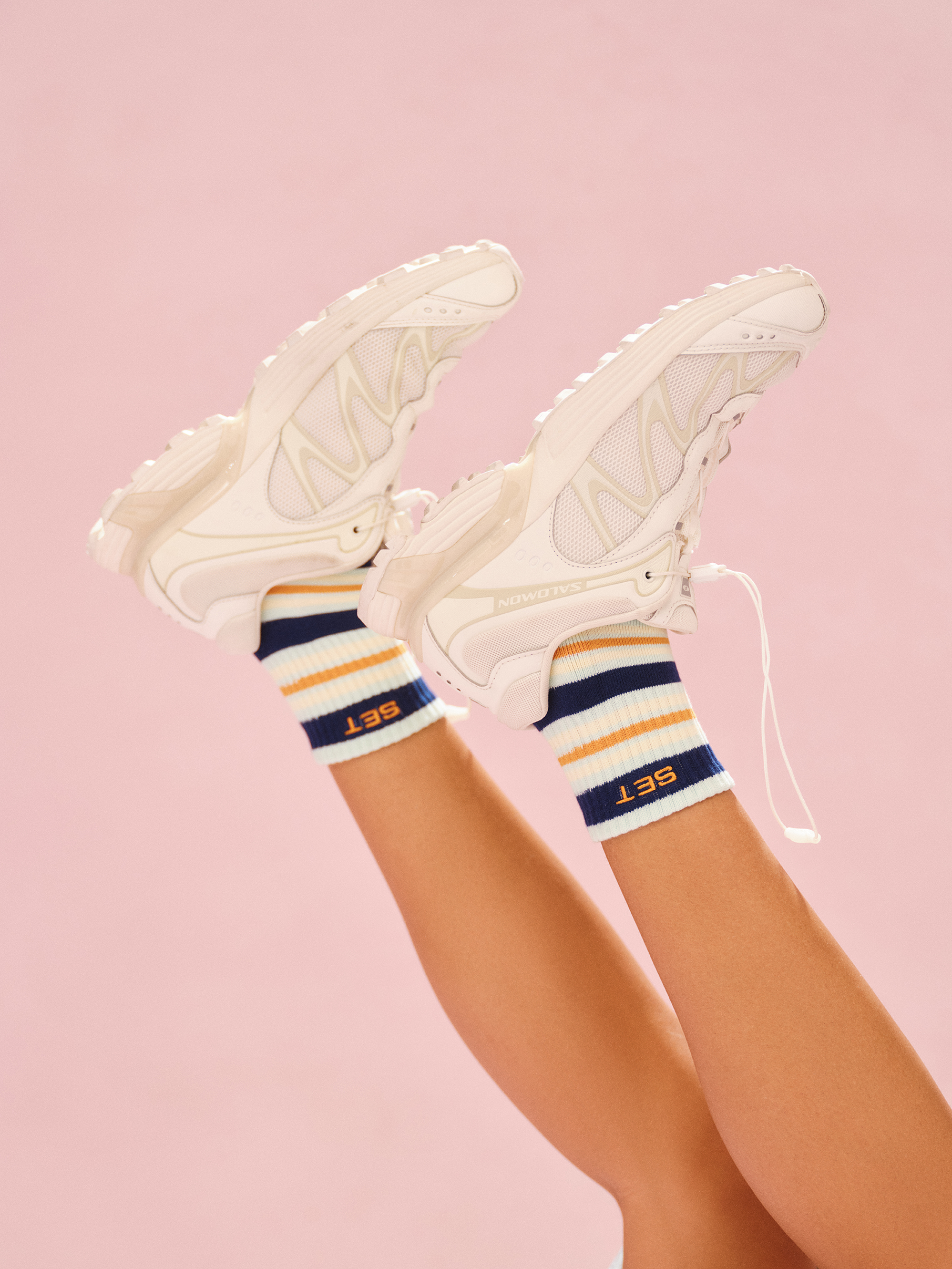 Alternative view of Set Stripe Shorty Socks - Zest