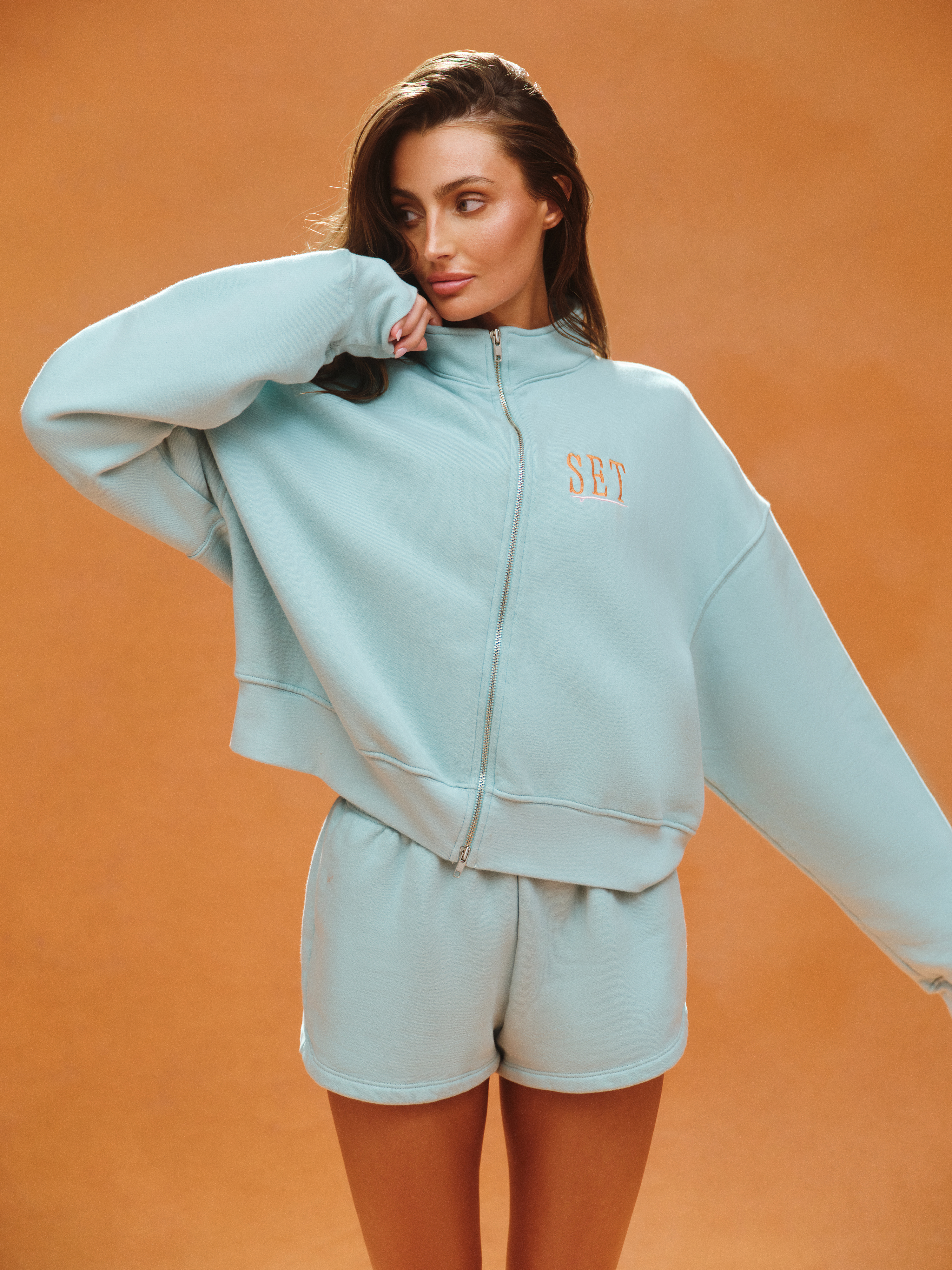 Midweight Sweats Staple Set Resort Funnel Zip - Tropics
