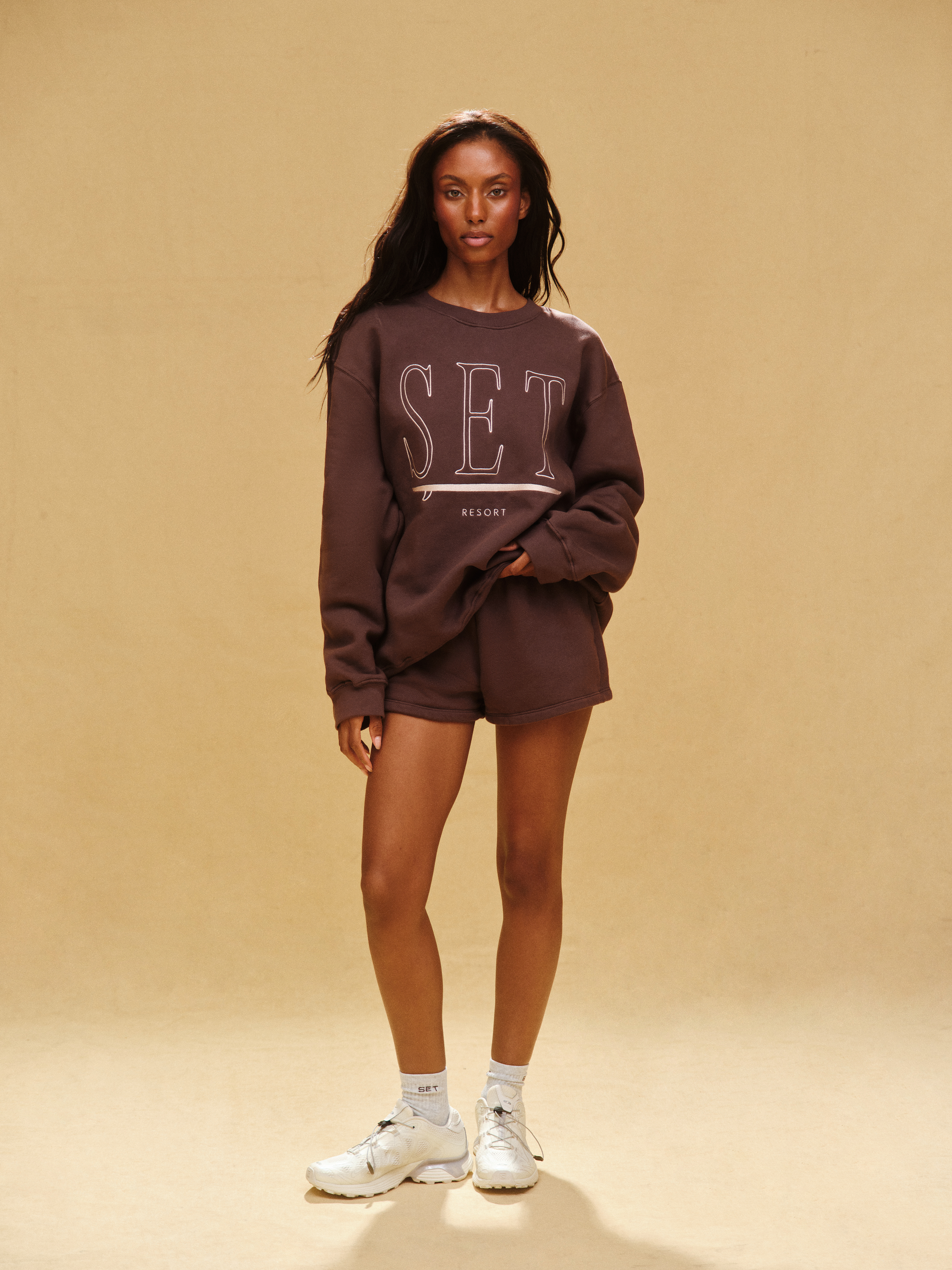 Alternative view of Midweight Sweats Staple Set Resort Crewneck - Shoreline
