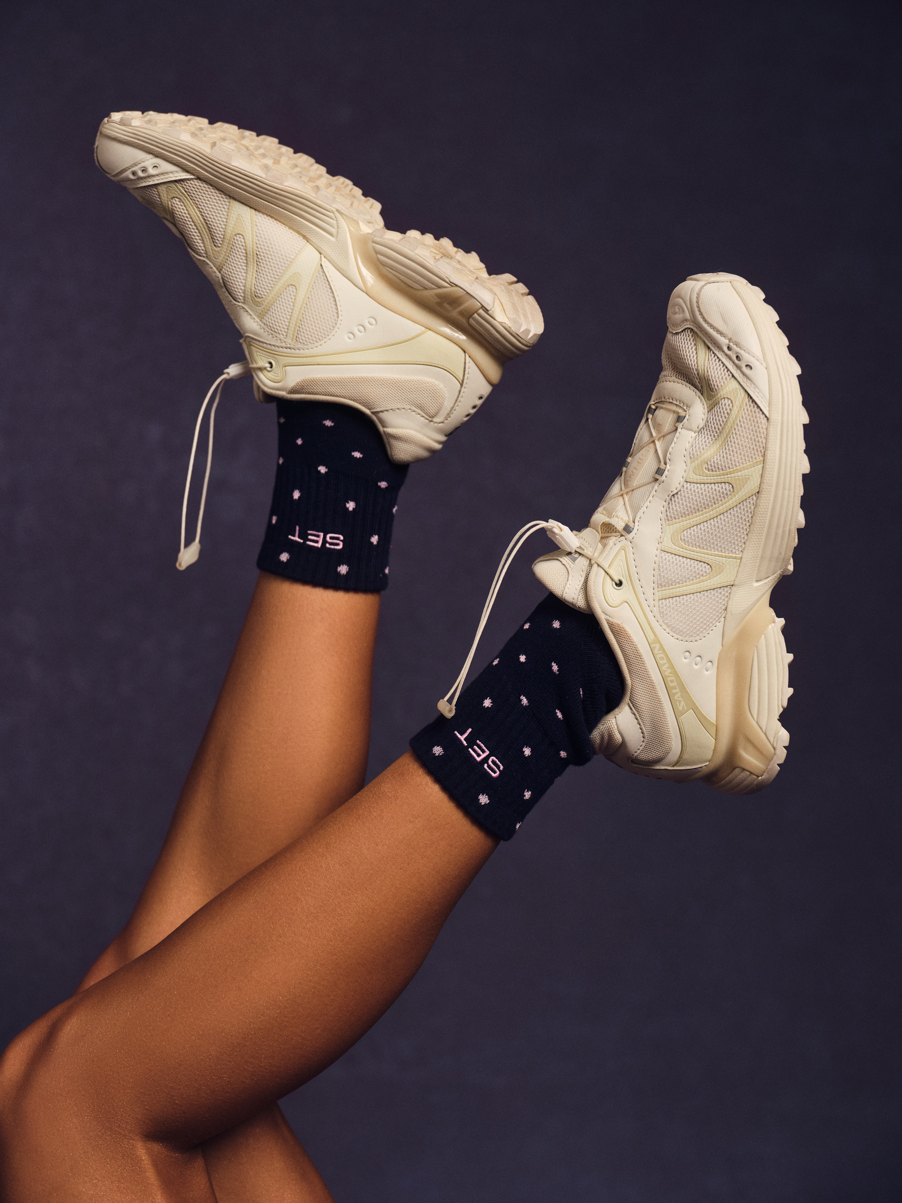 Alternative view of Set Polka Dot Shorty Socks - Blue Confetti