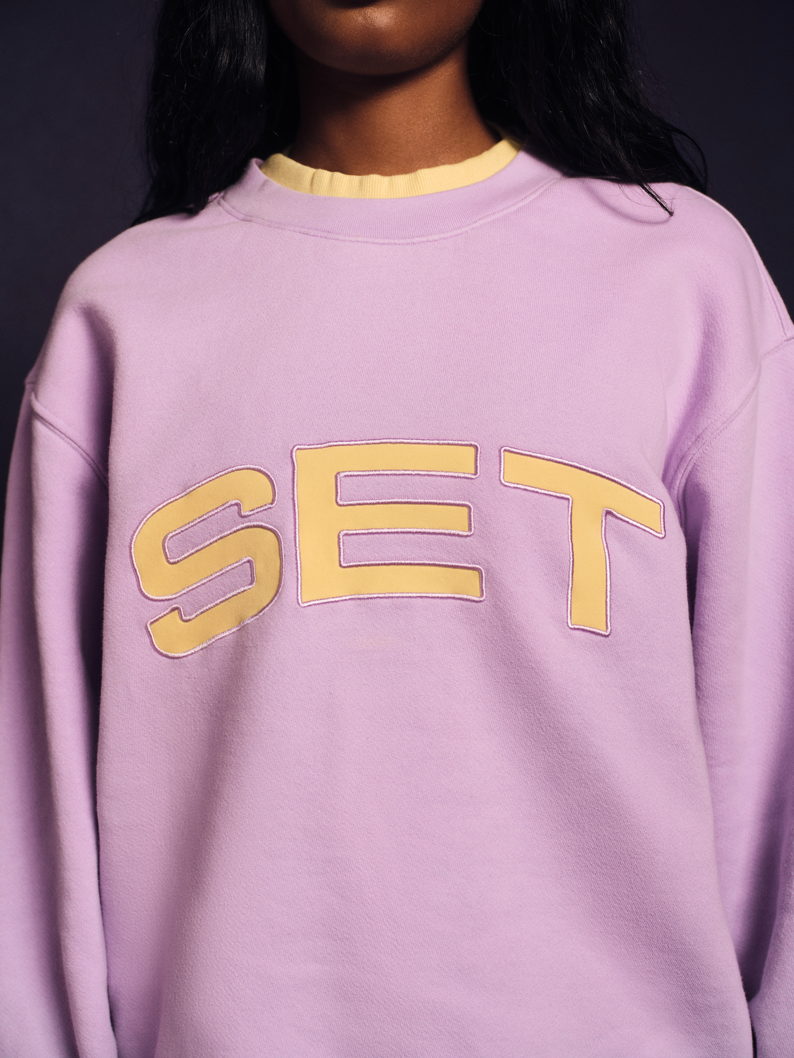 Midweight Sweats Staple Set Layered Crewneck - Buttercream - Image 4
