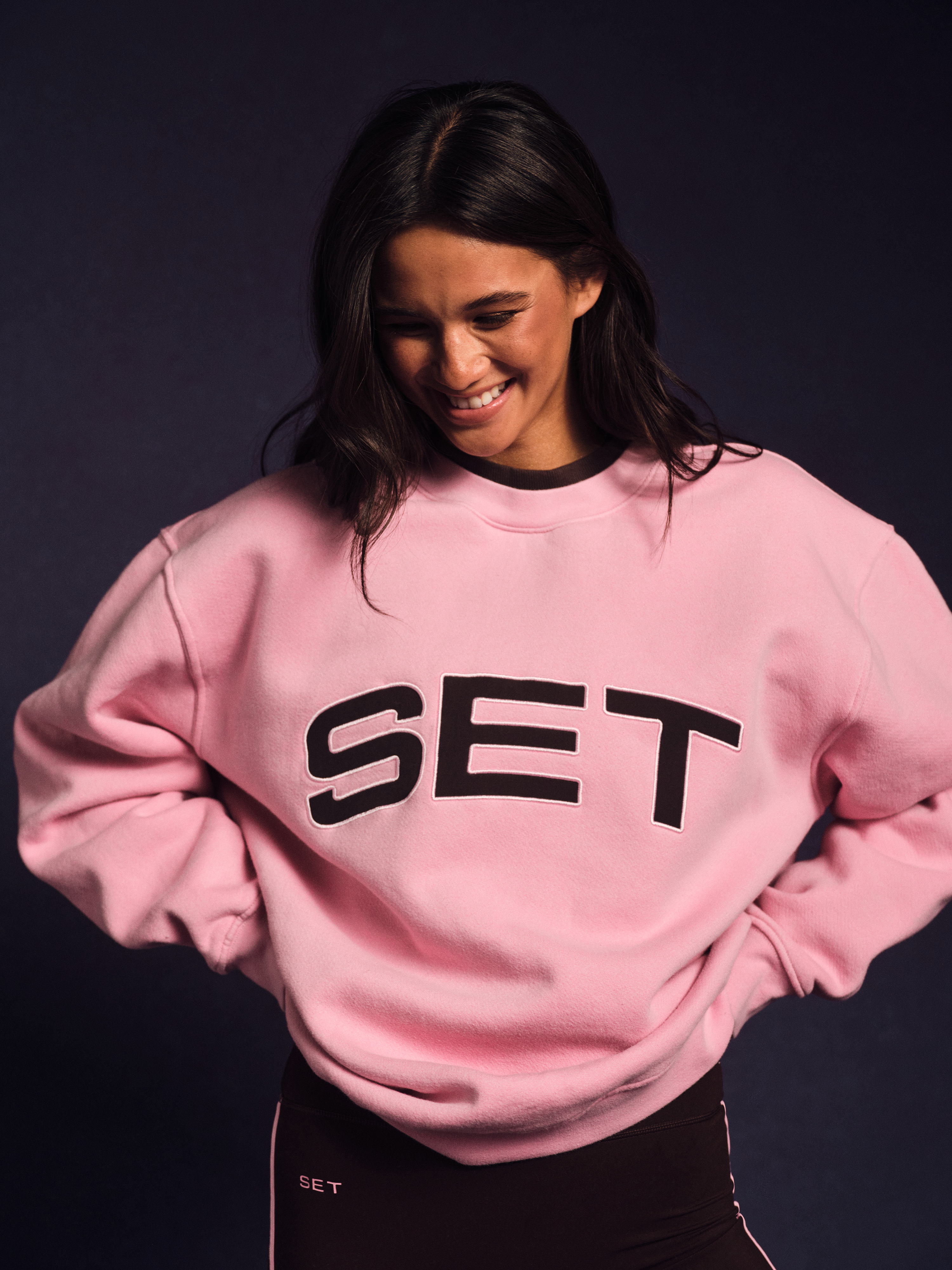 Midweight Sweats Staple Set Layered Crewneck - Swirl