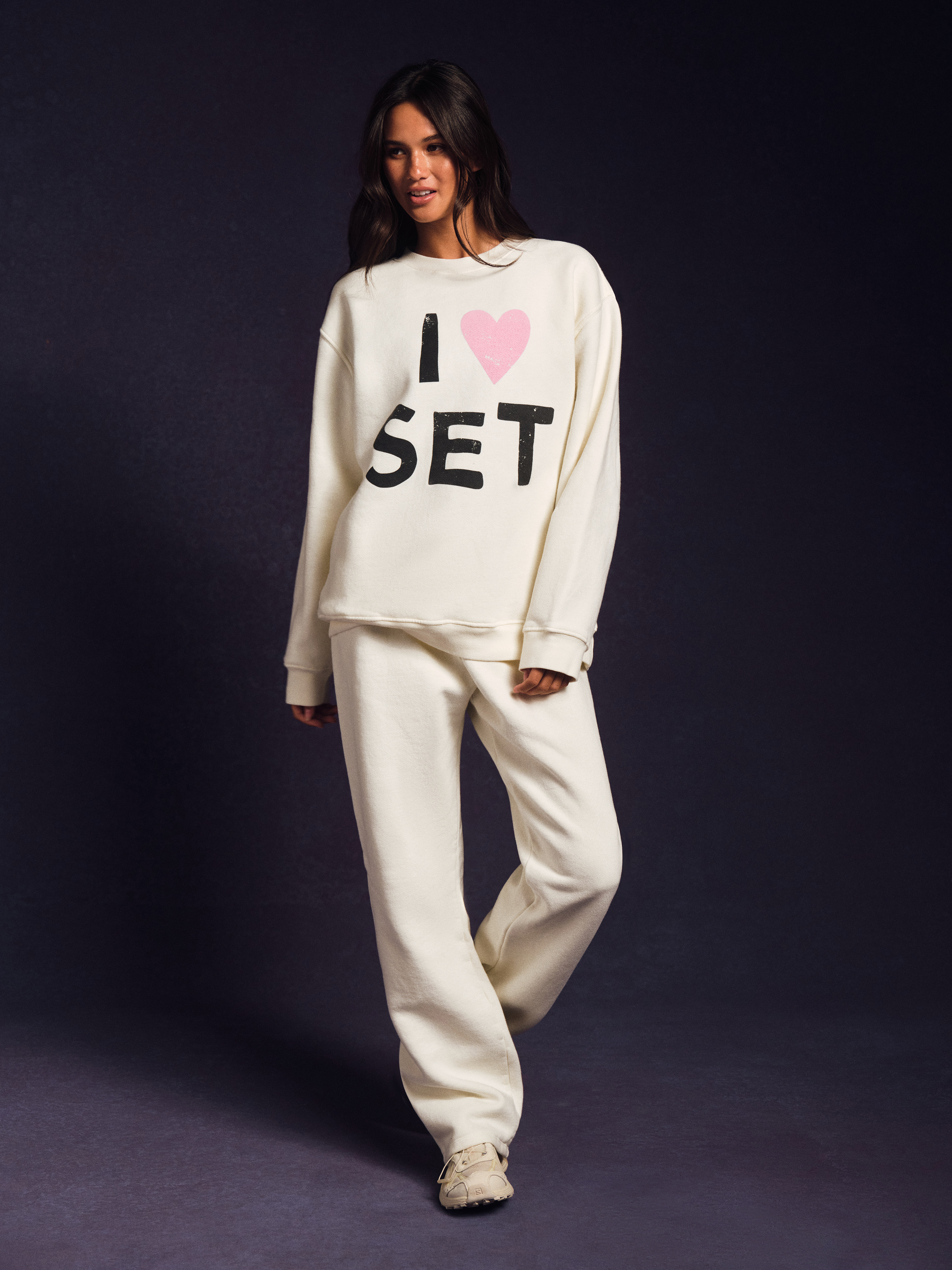 Midweight Sweats Staple Straight Leg Sweatpants - Icing