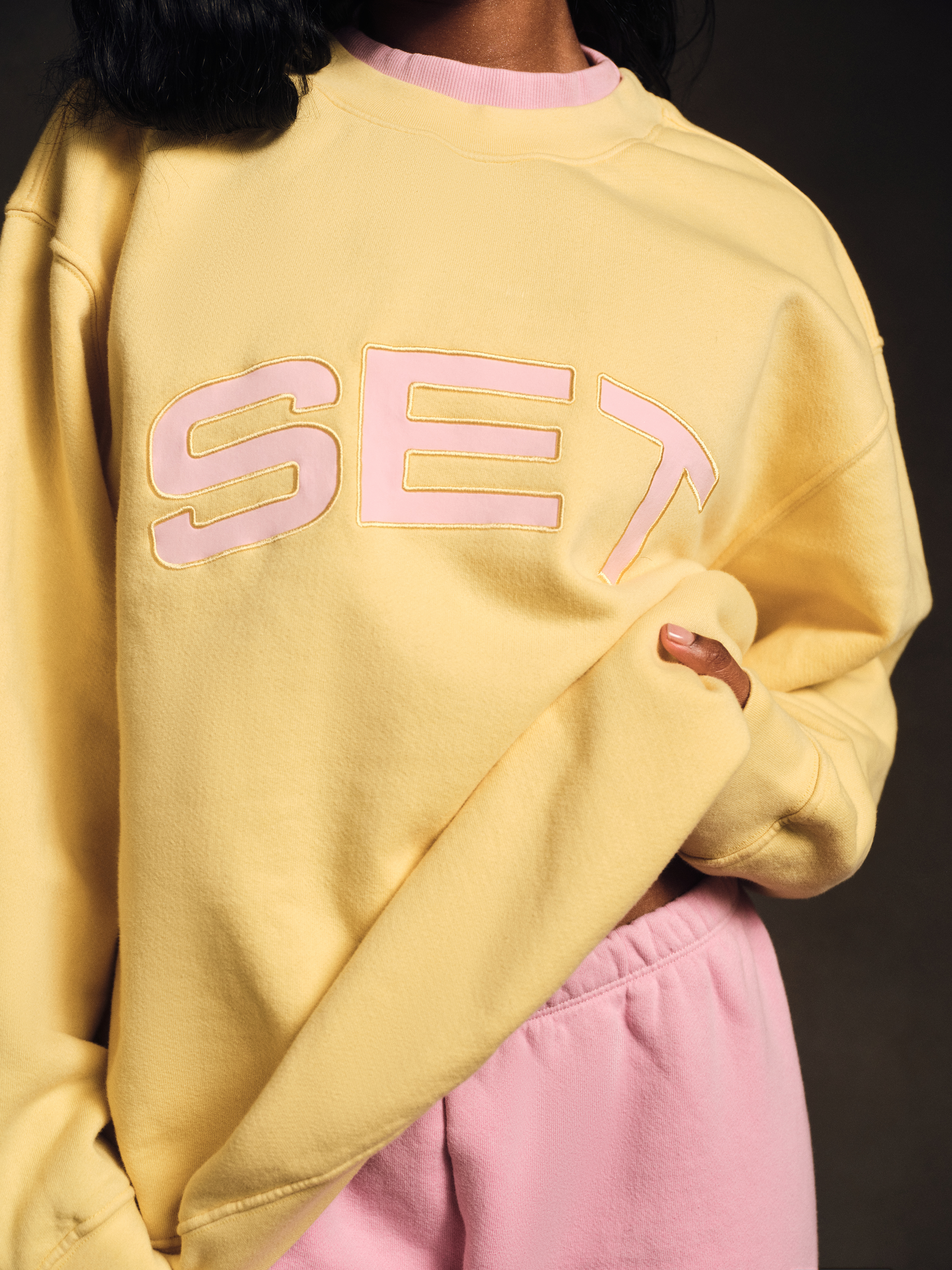 Midweight Sweats Staple Set Layered Crewneck - Taffy - Image 4