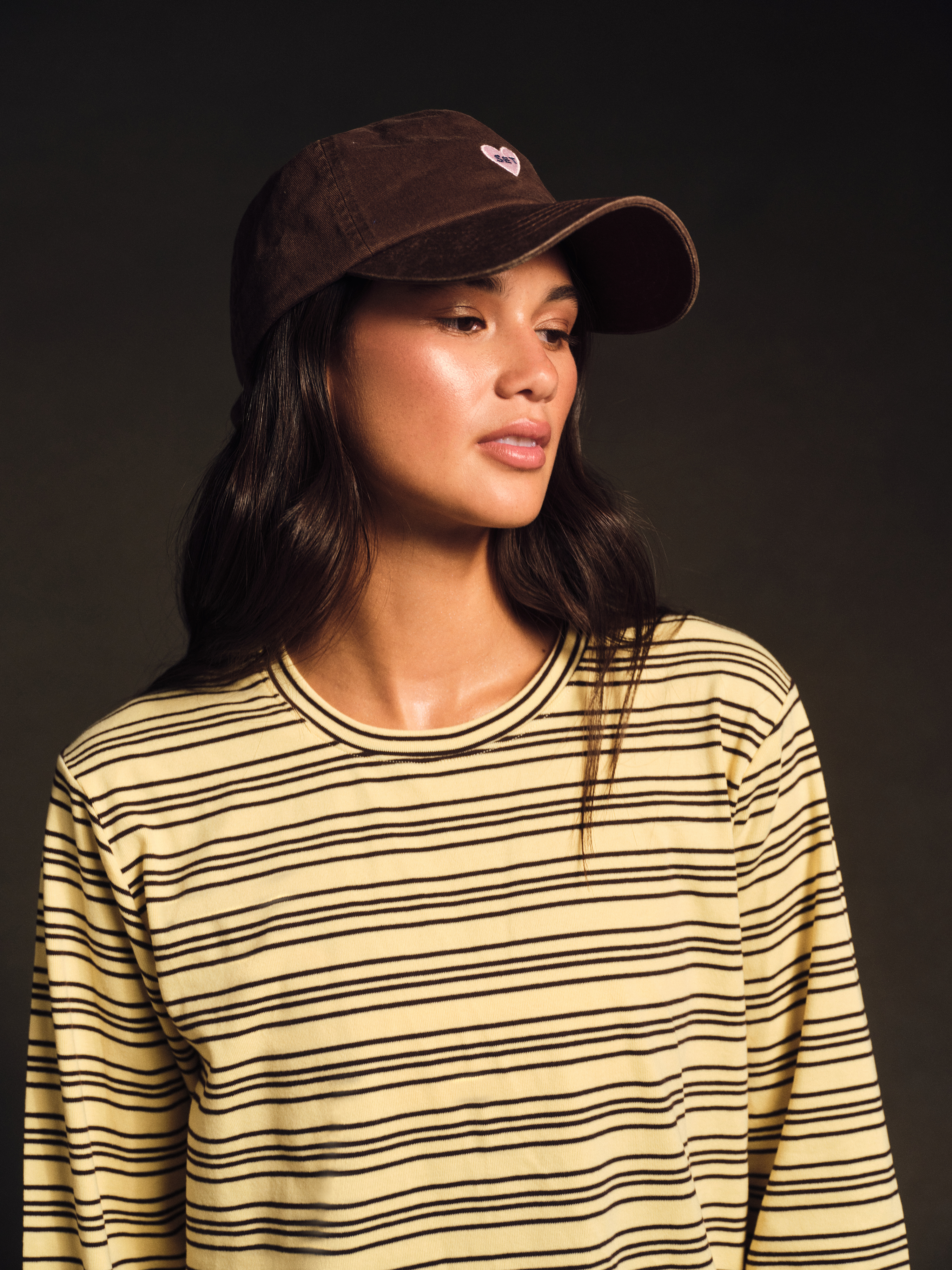 Alternative view of I Love Set 5-Panel Dad Hat - Swirl