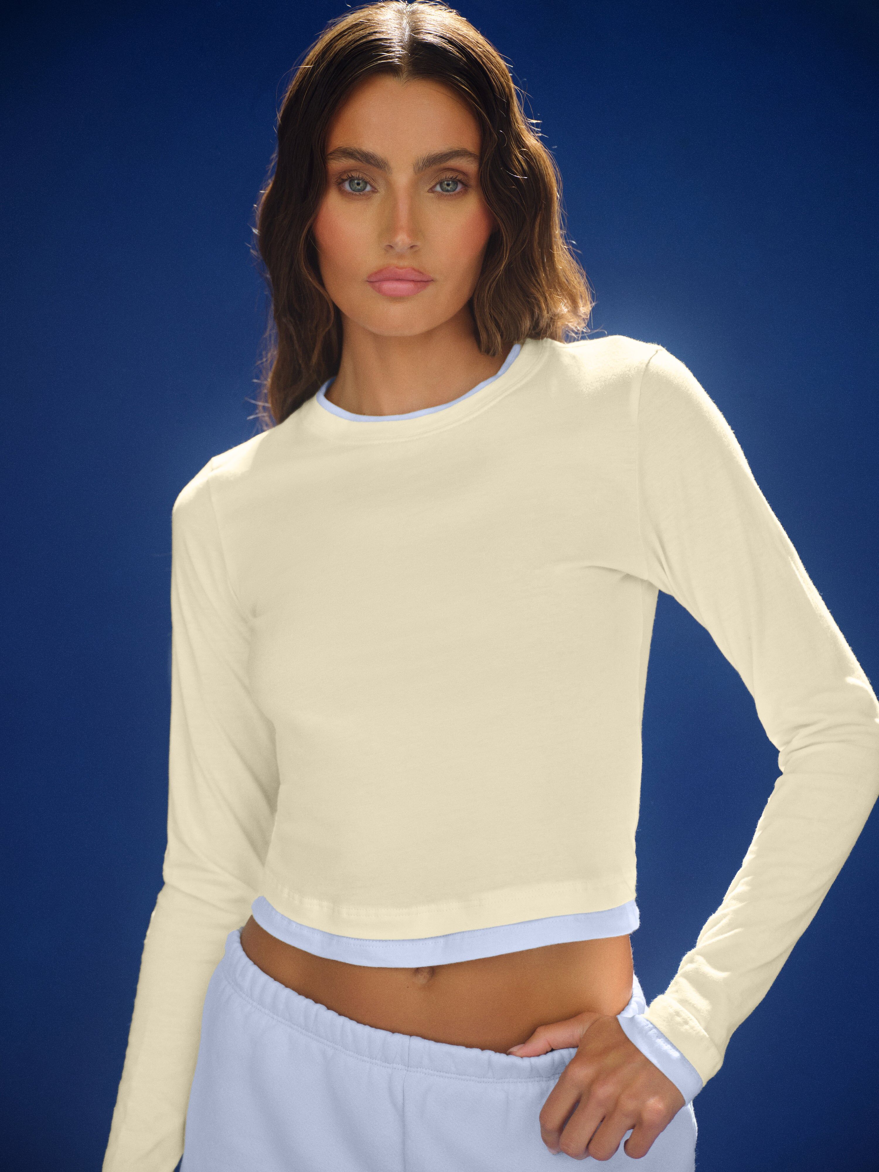 Classic Cotton Daily Layer Long Sleeve - Milk