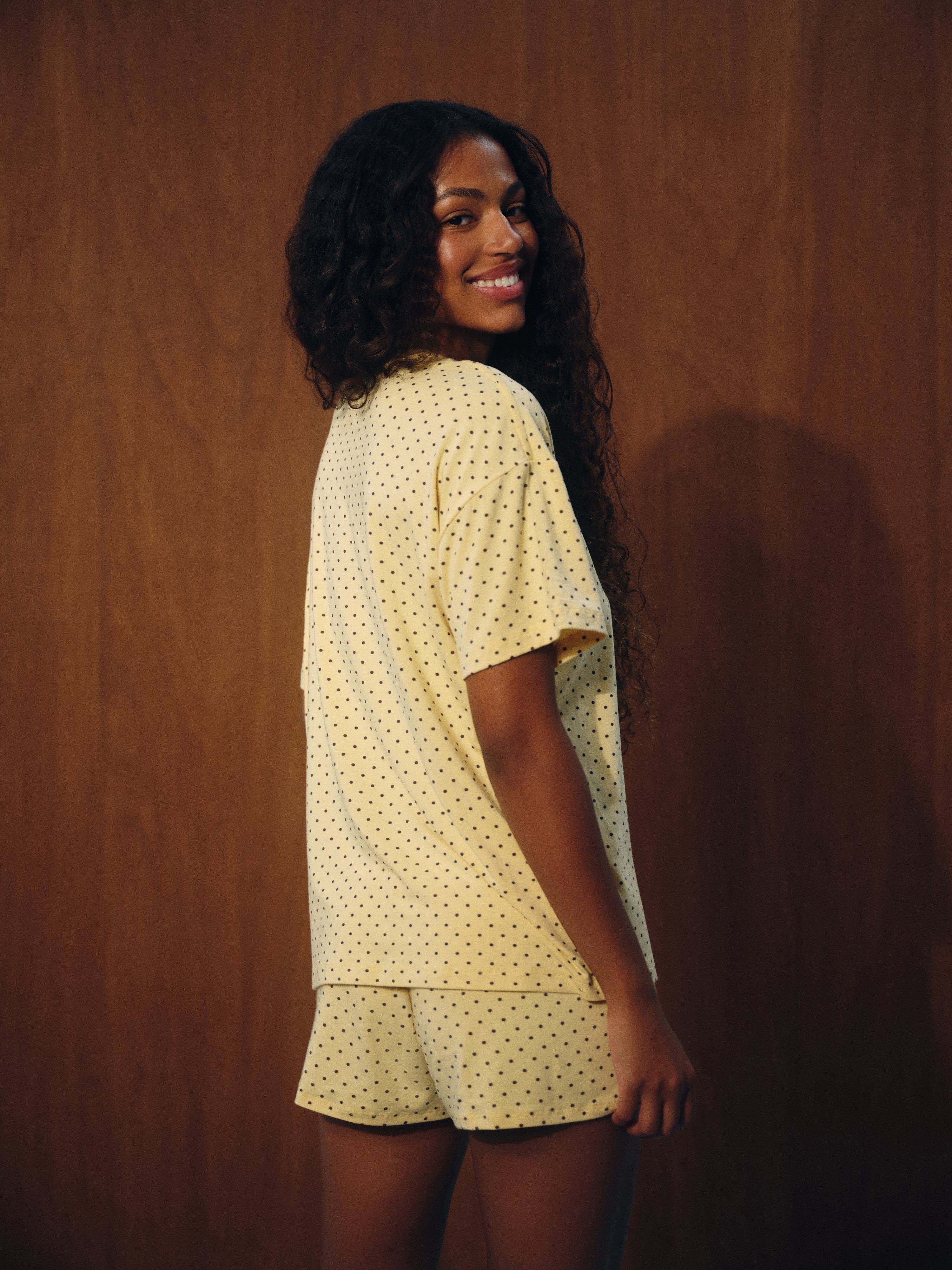 Sleep Jersey Comfort Polka Dot Boxy Tee - Sparkler - Image 3