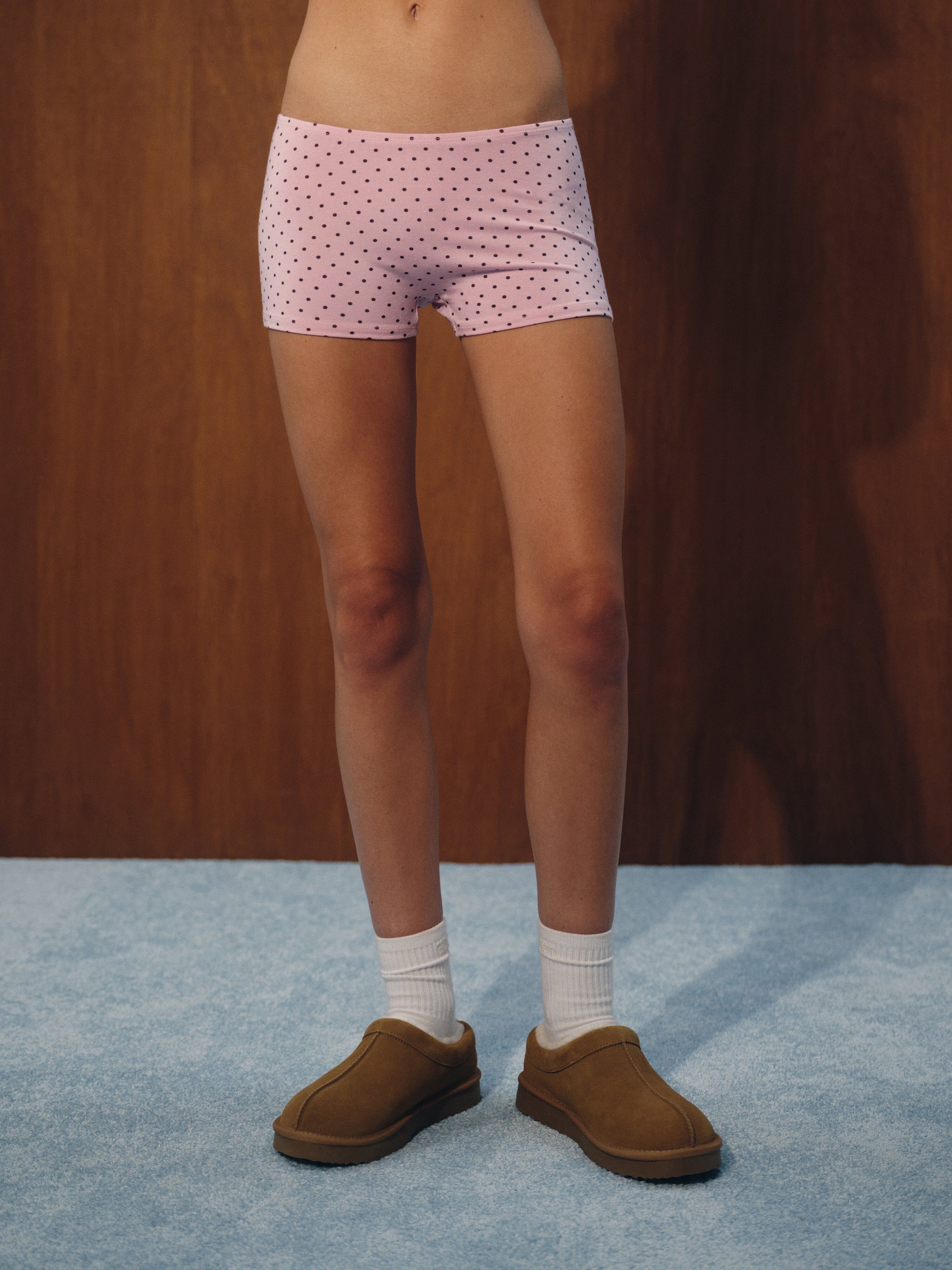 Sleep Jersey Comfort Polka Dot Sleep Shorts - Swirl - Image 5