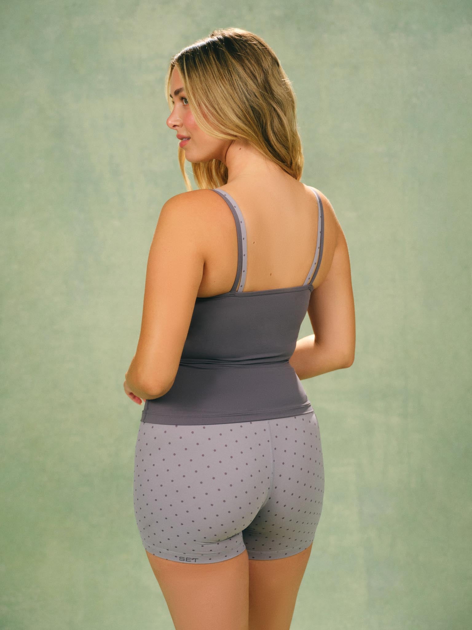 Aeraline Breathe Polka Dot Layered Move Tank - Dot - Image 3