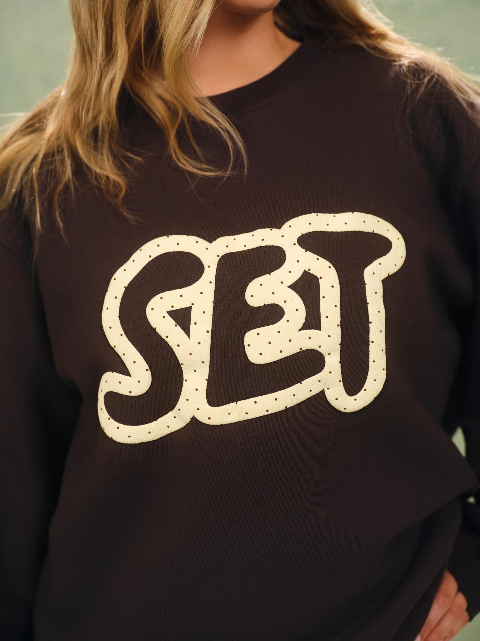 Alternative view of Midweight Sweats Staple Polka Dot Set Crewneck - Freckle