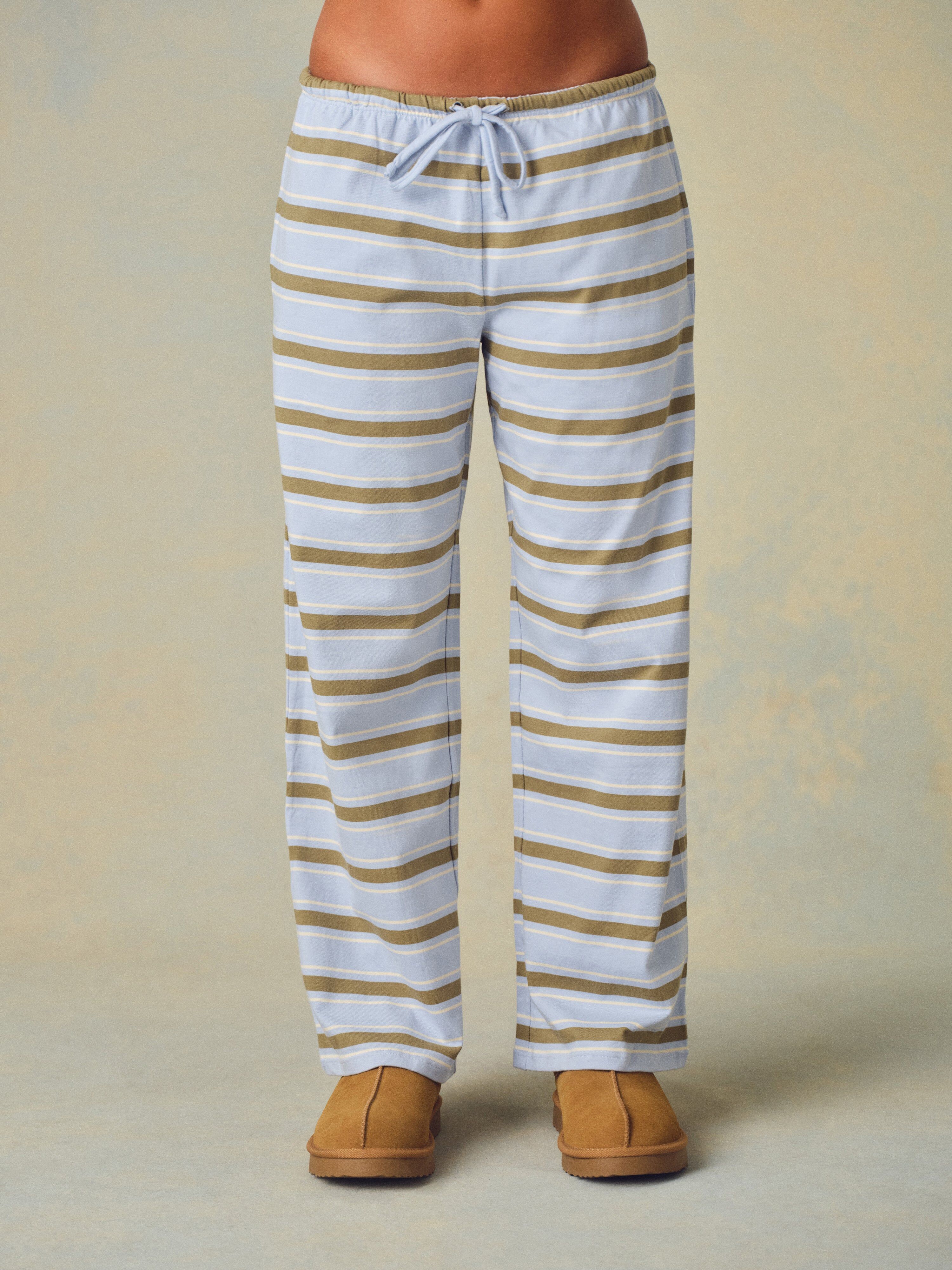 Alternative view of Heavy Cotton Easy Stripe Pants - Palmetto