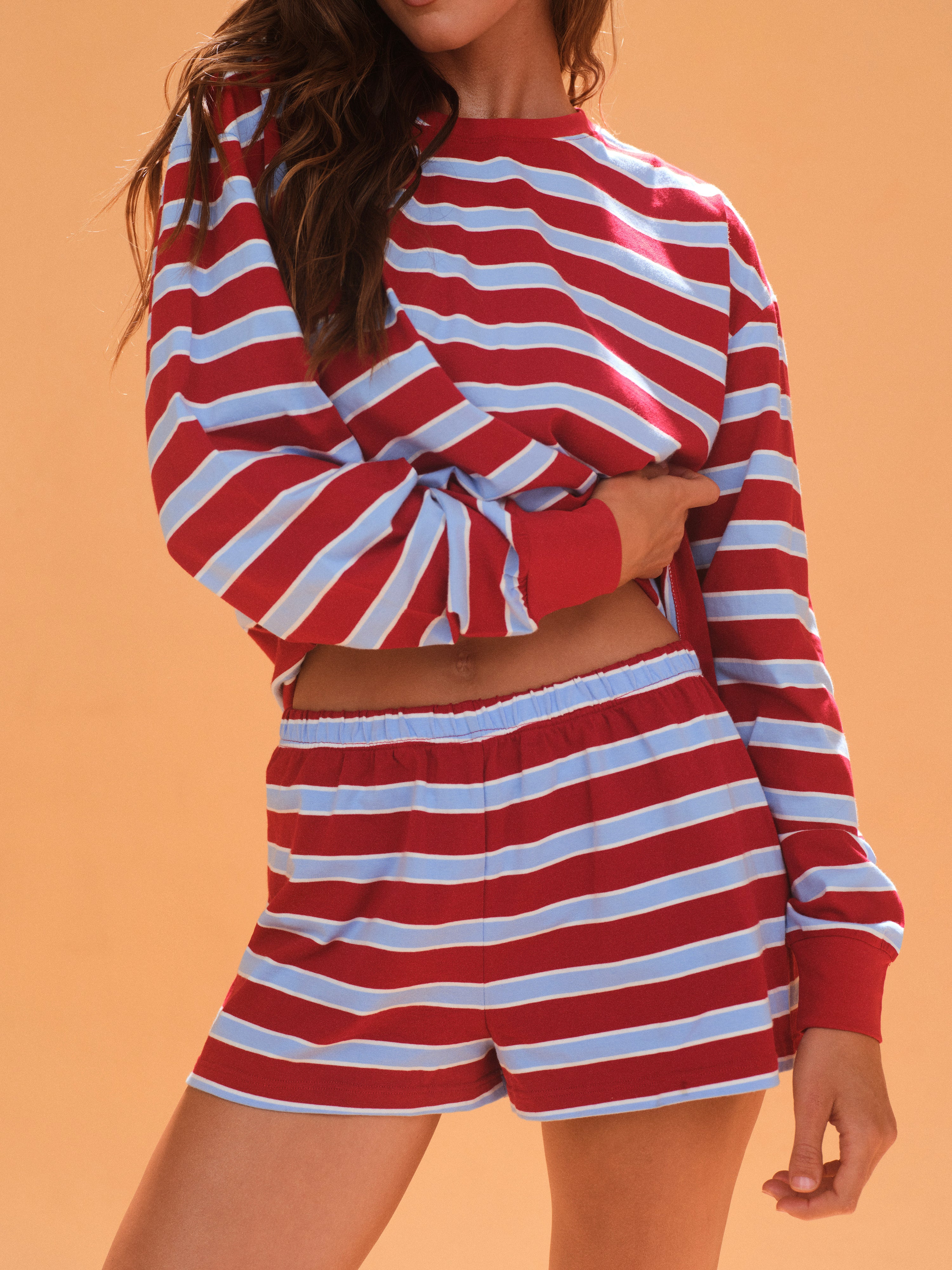Alternative view of Heavy Cotton Easy Stripe Shorts - Vespa