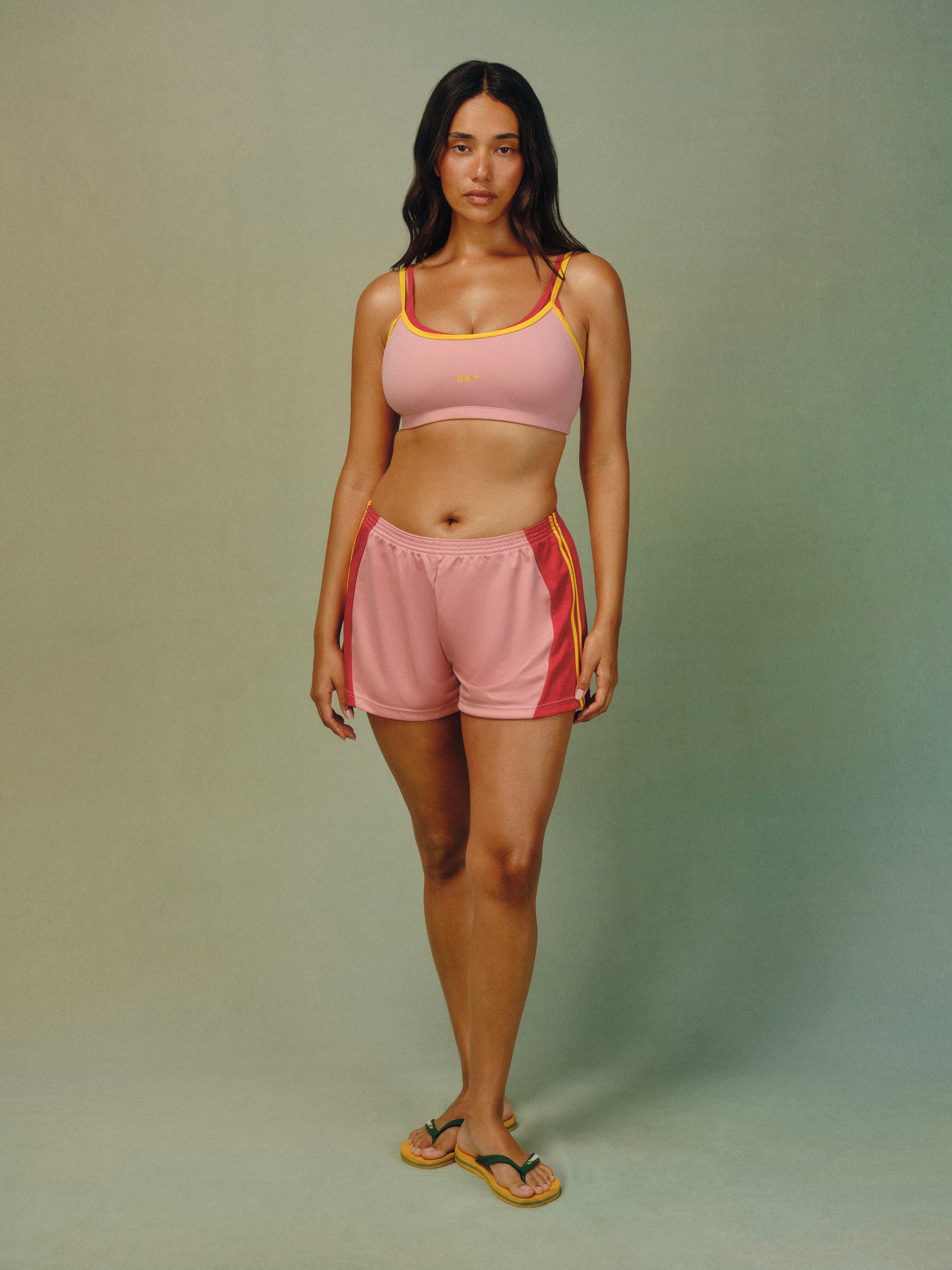 Alternative view of Sport Jersey Sport Stripe Shorts - Sunrise