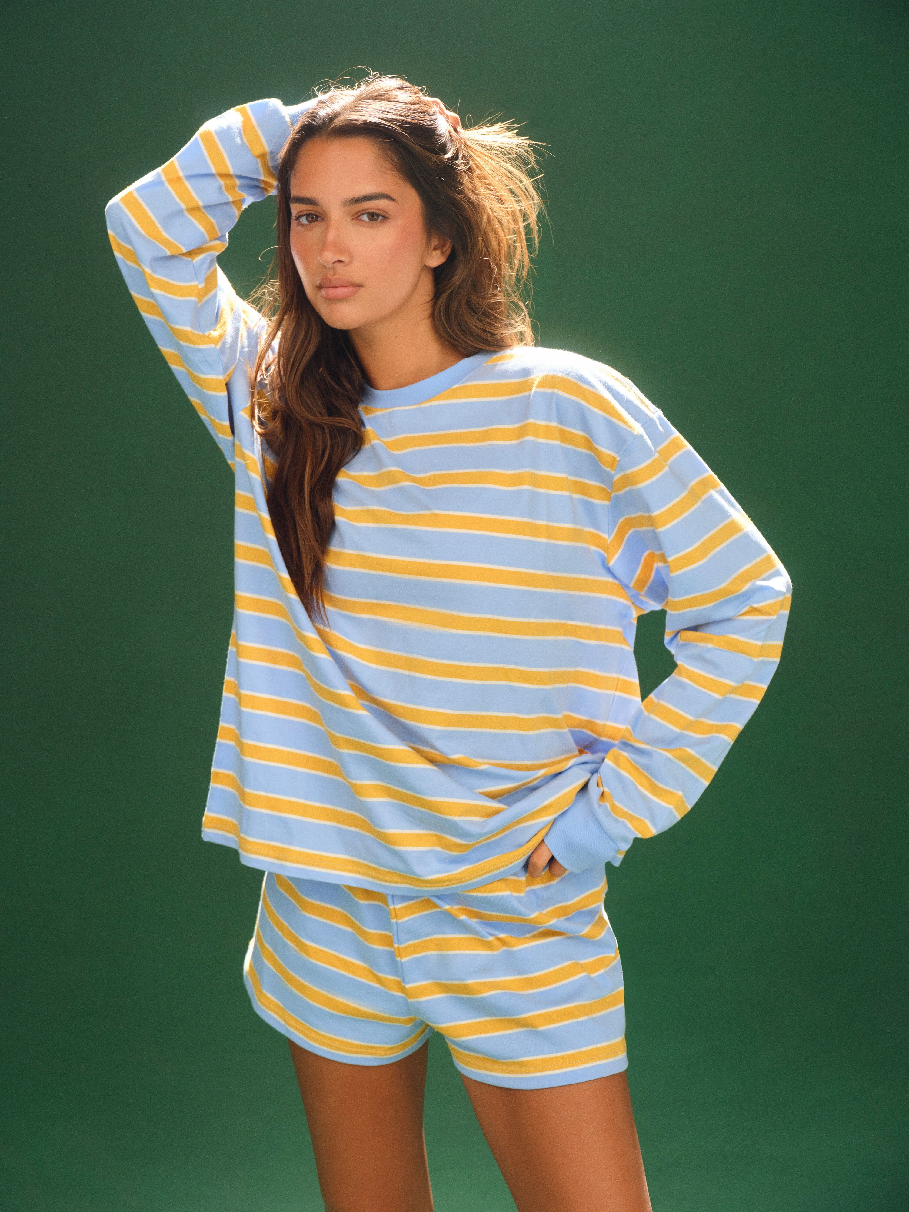 Classic Cotton Daily Stripe Cuffed Long Sleeve - Rodeo