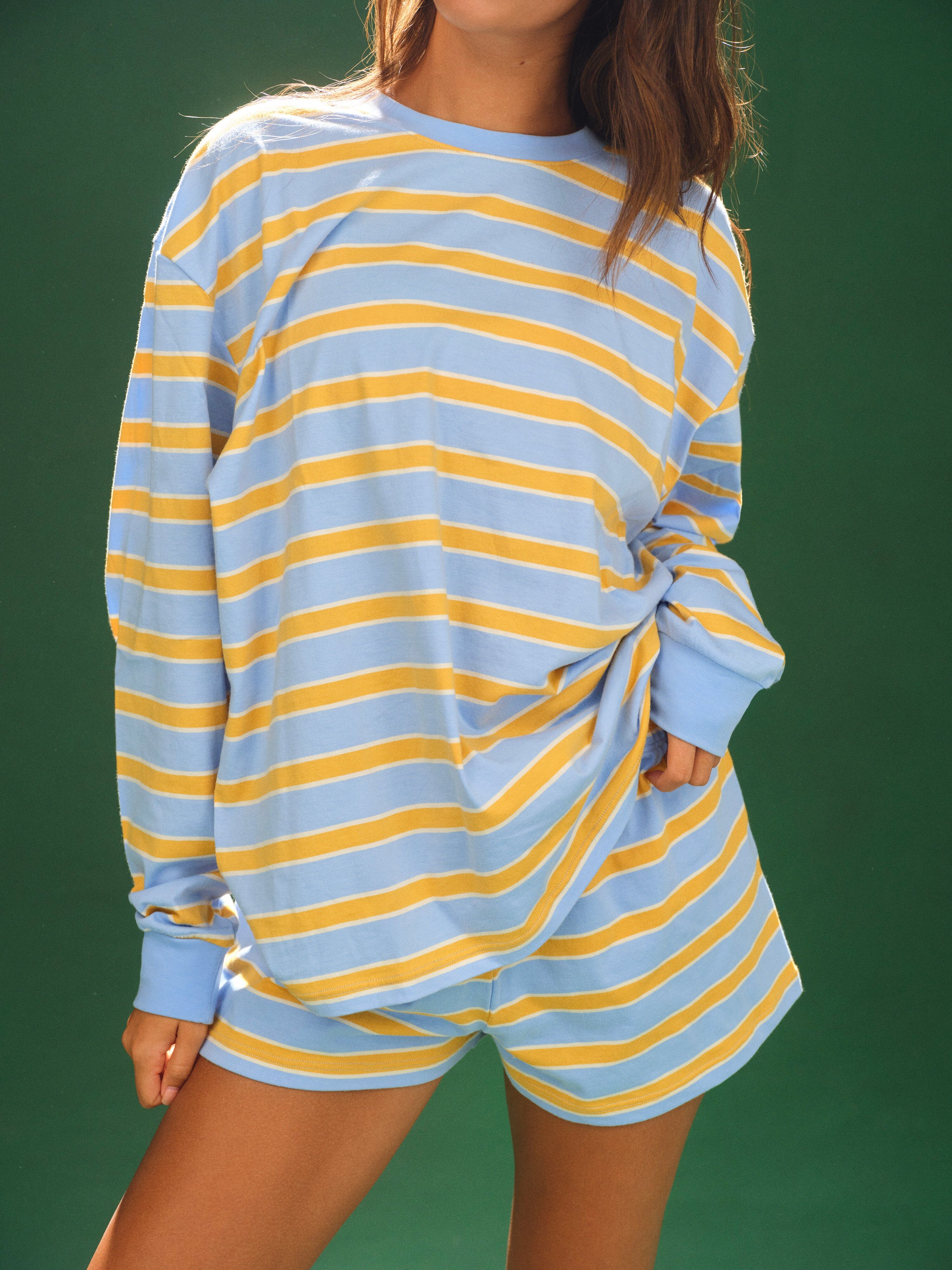 Classic Cotton Daily Stripe Cuffed Long Sleeve - Rodeo - Image 4