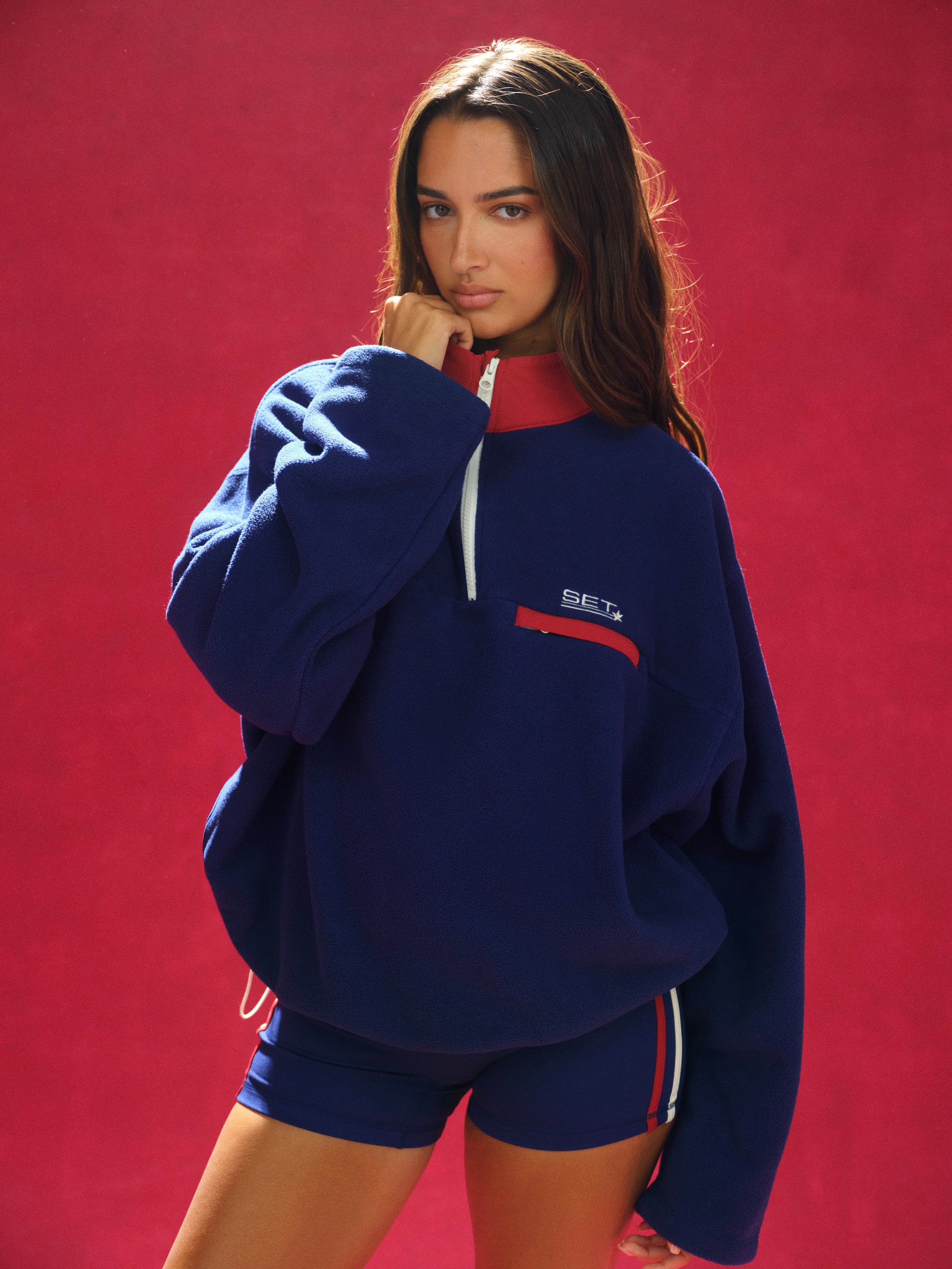 Microfleece/Nylon Duet Vintage Pullover - Firework