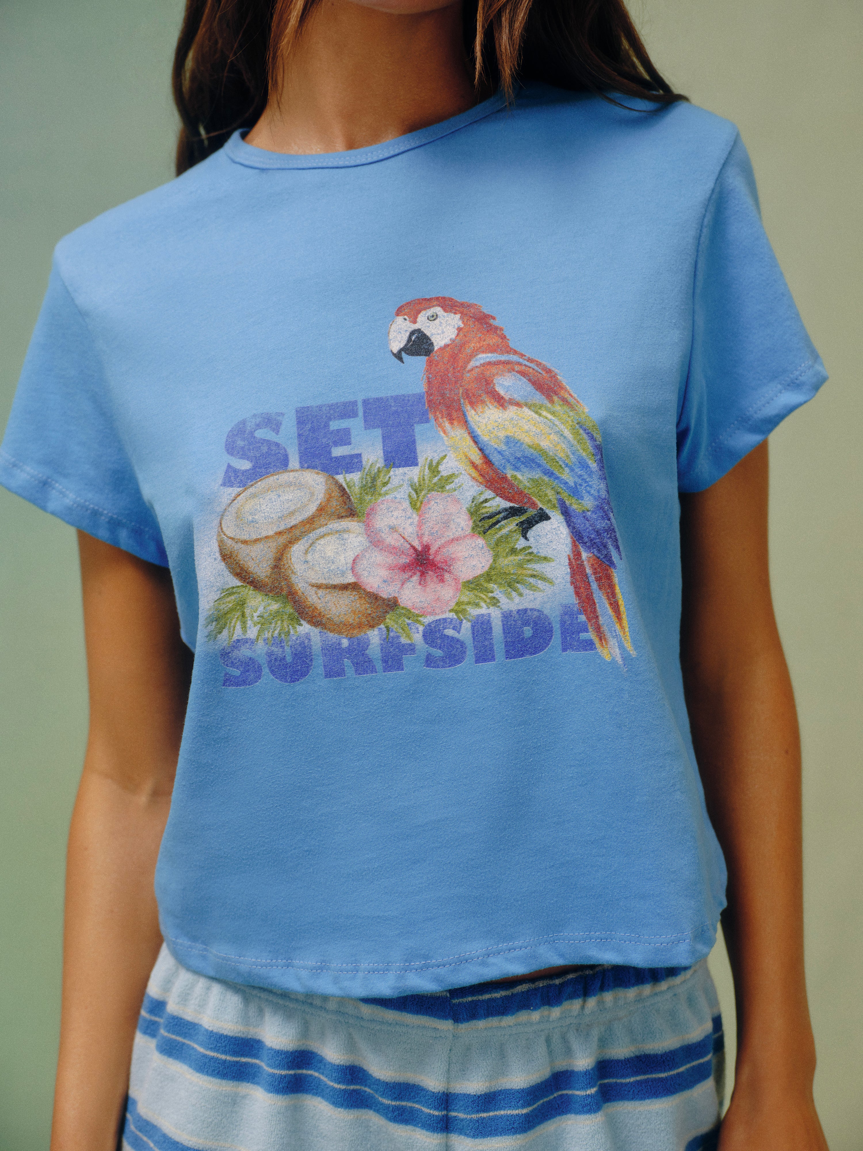 Alternative view of Classic Cotton Daily Surfside Tee - Reef
