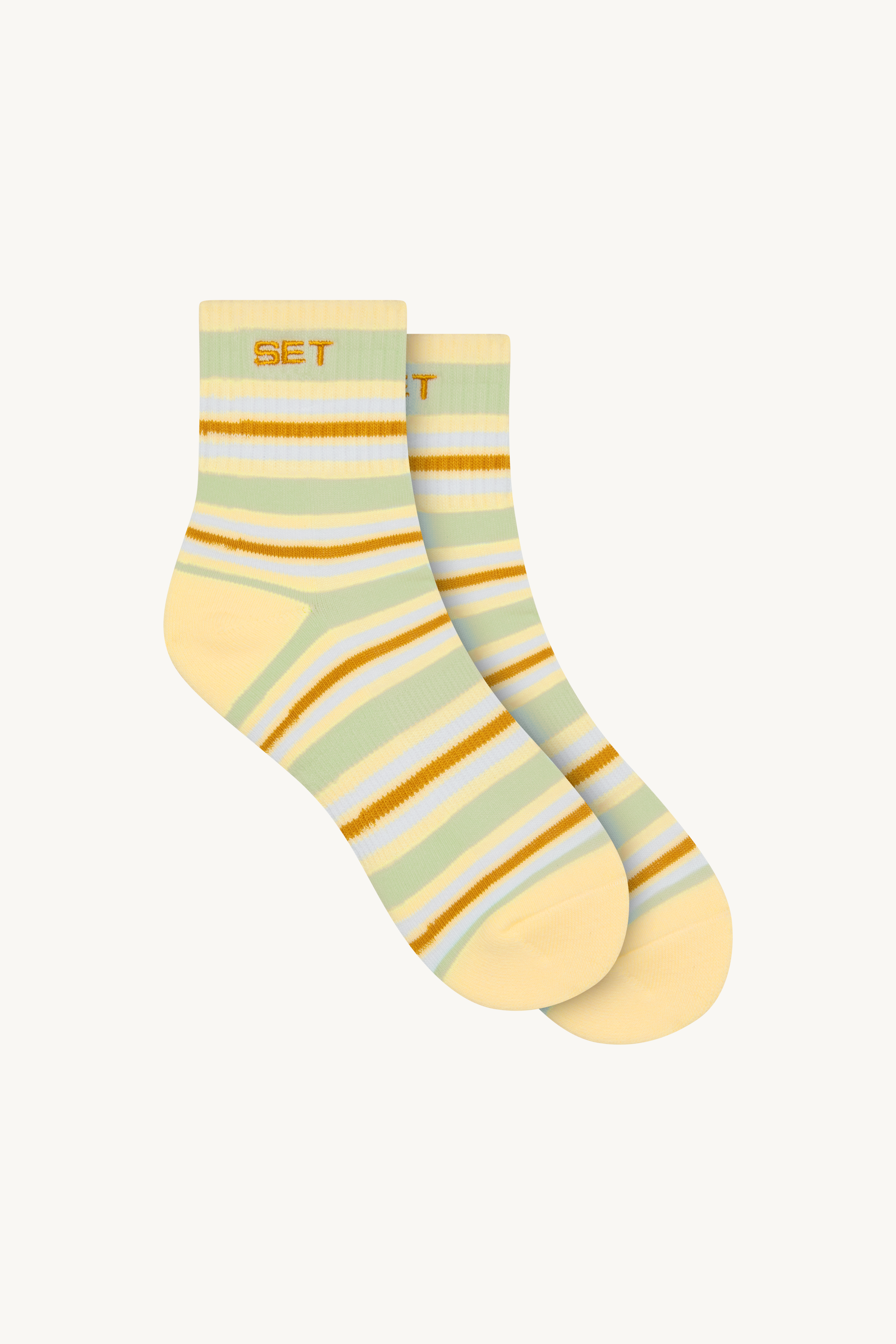 Set Stripe Shorty Socks - Melon