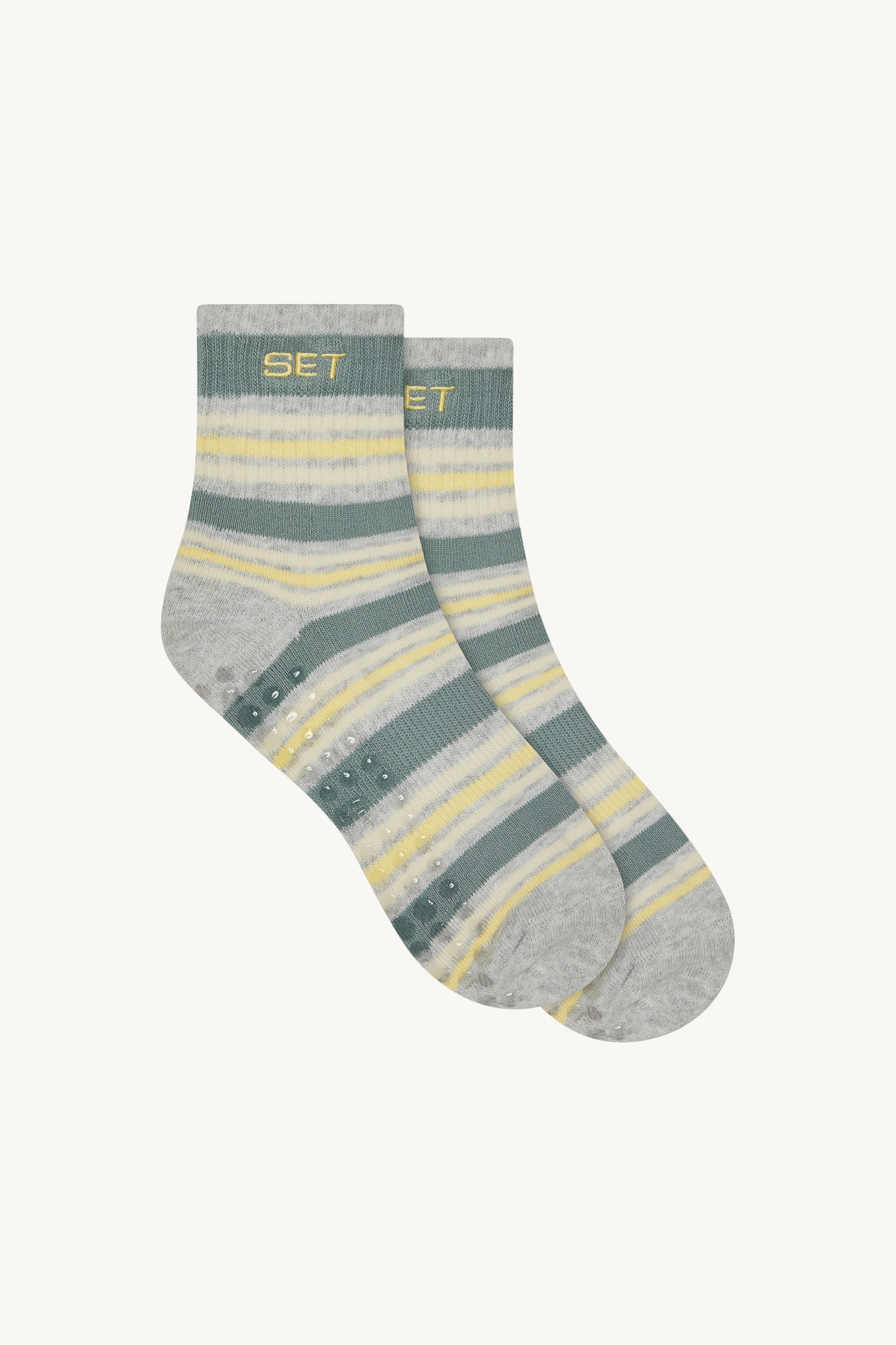 Set Stripe Shorty Grip Socks - Washed