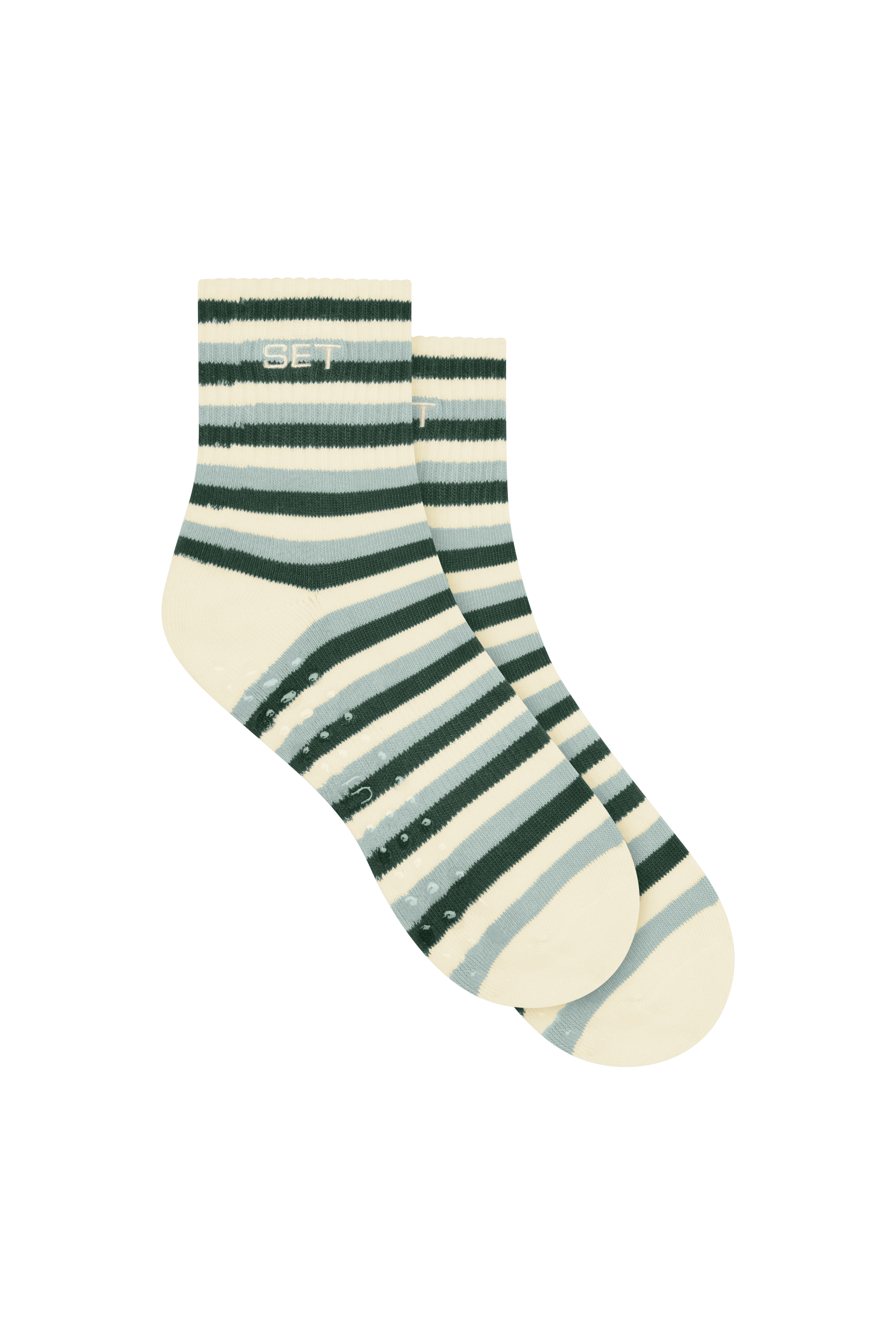 Set Tri-Color Stripe Shorty Grip Sock - Ibiza