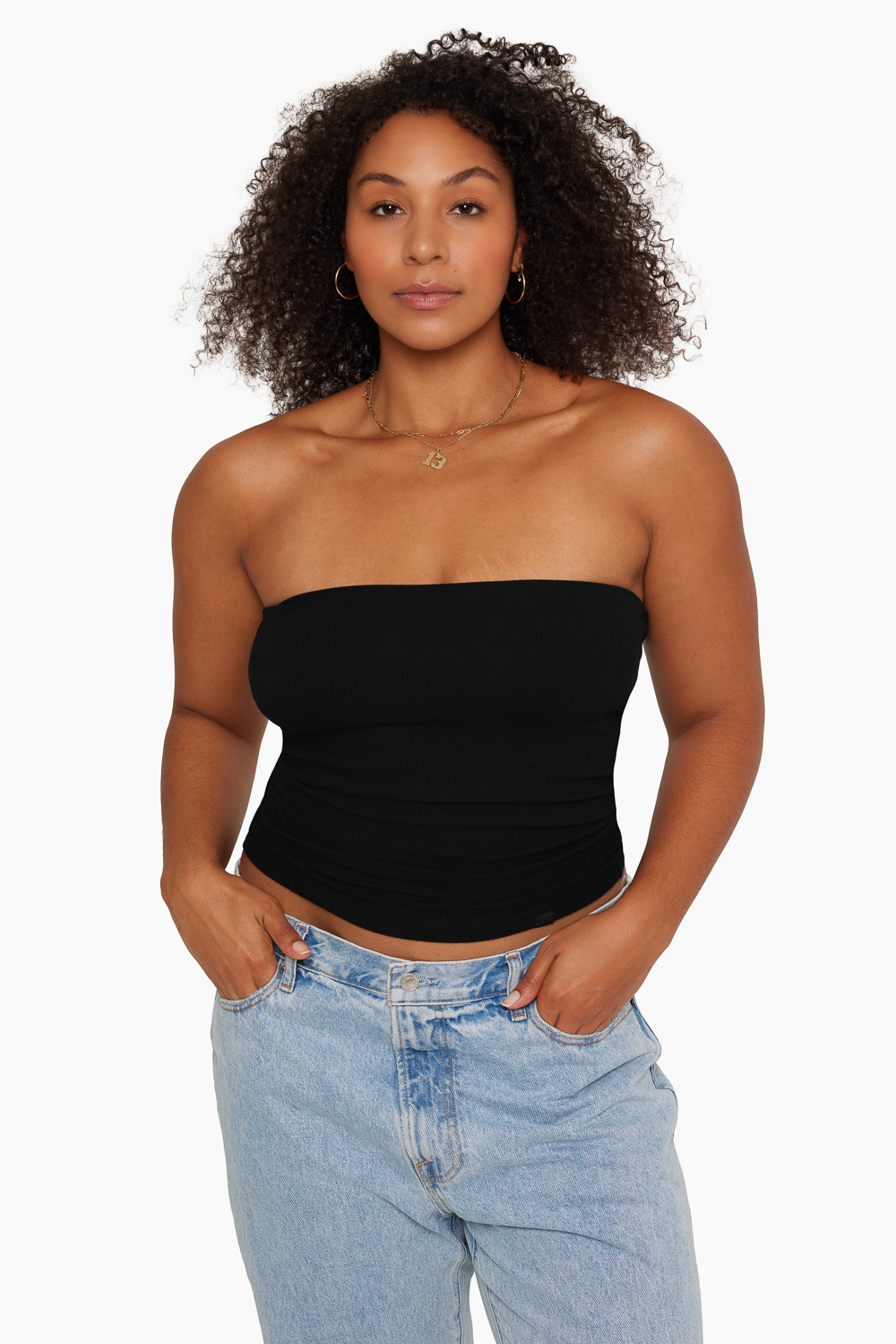 Ribbed Modal Ribbed Tube Top - Onyx
