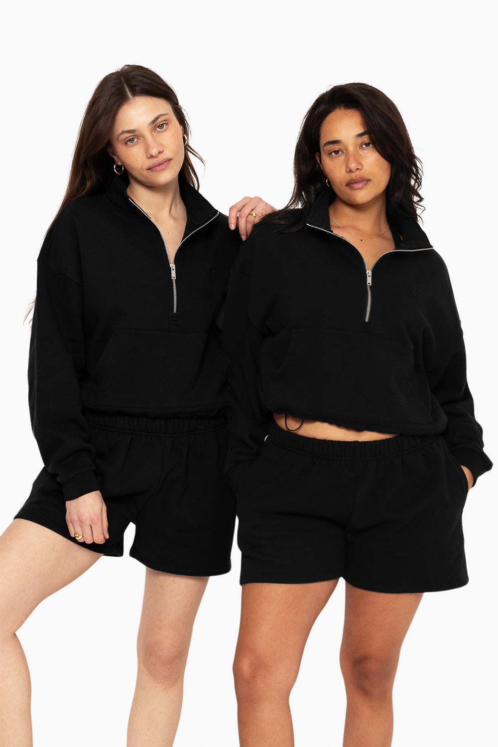 Heavyweight Sweats Half Zip - Onyx - Image 6