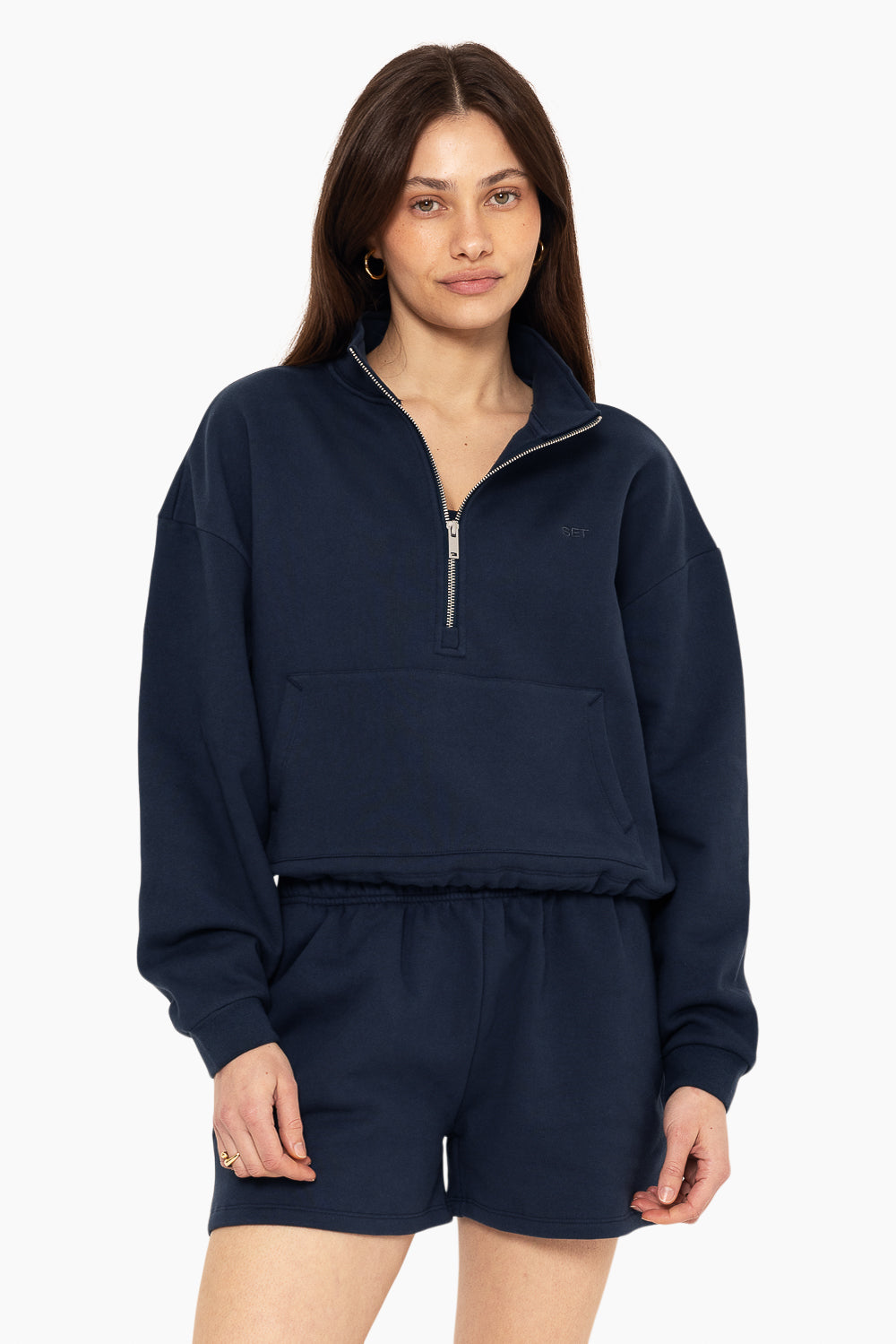 Heavyweight Sweats Half Zip - Oxford
