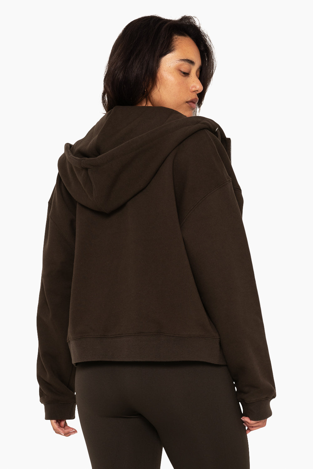 Heavyweight Sweats Zip Hoodie - Espresso - Image 5