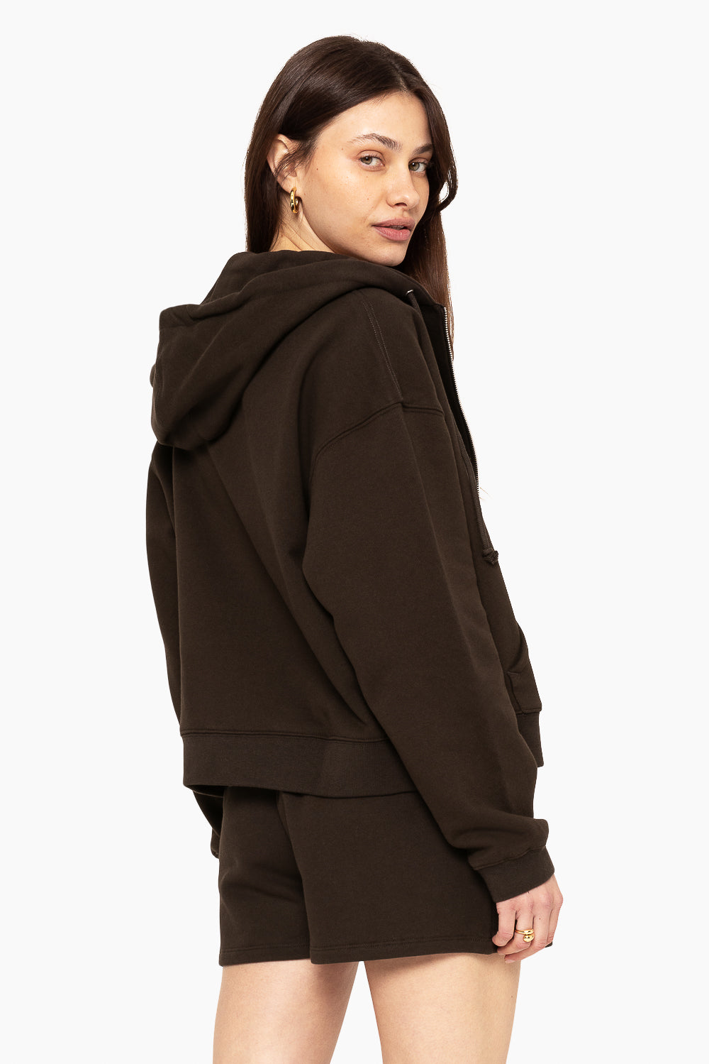 Heavyweight Sweats Zip Hoodie - Espresso - Image 2