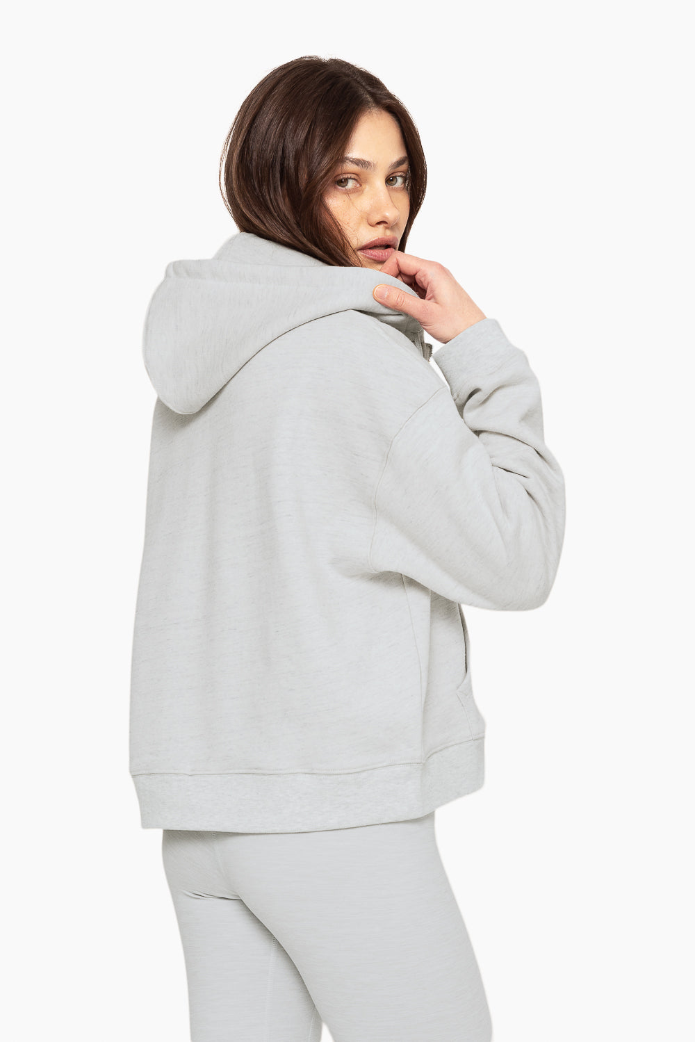 Heavyweight Sweats Zip Hoodie - Heather Grey - Image 2