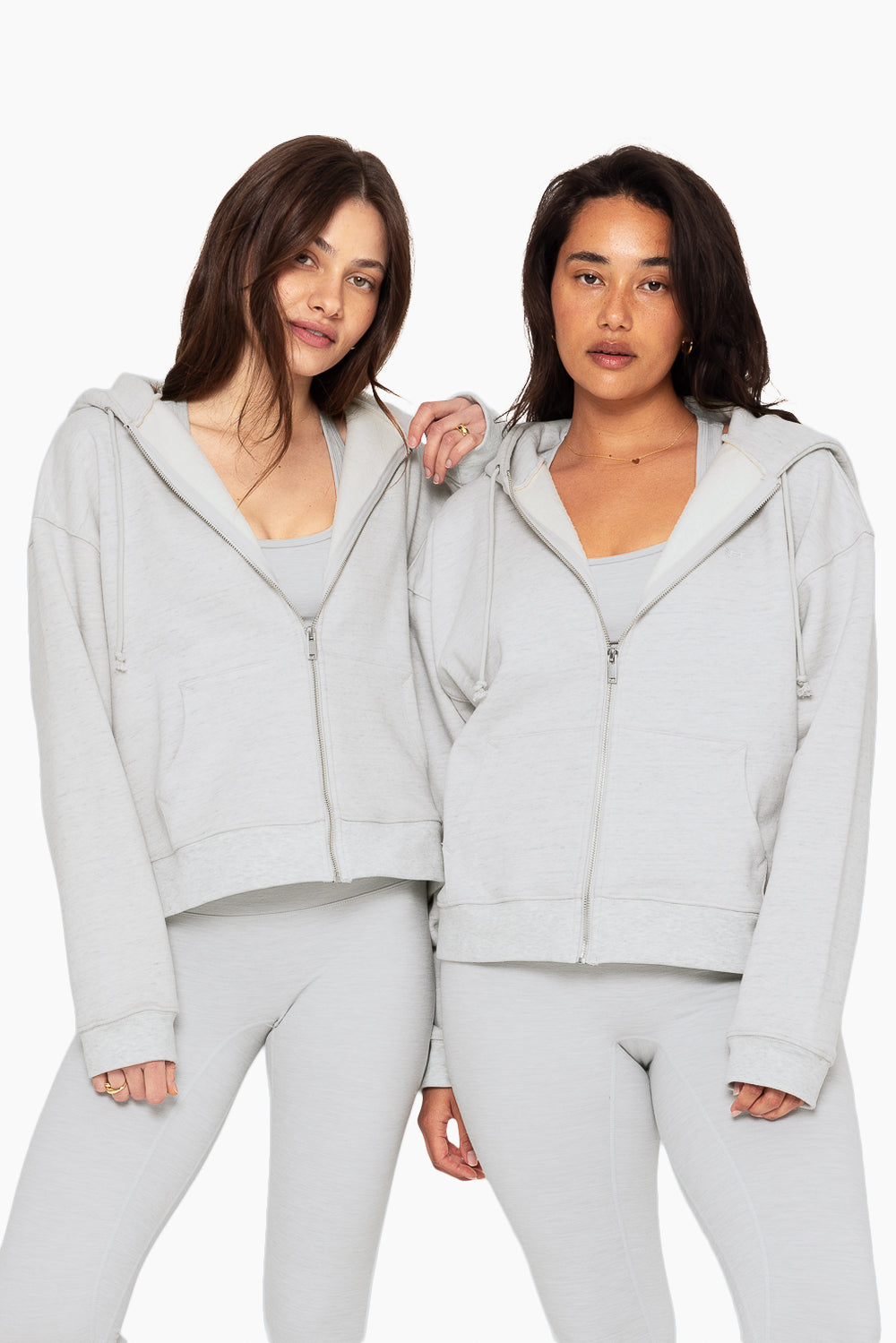 Heavyweight Sweats Zip Hoodie - Heather Grey - Image 6
